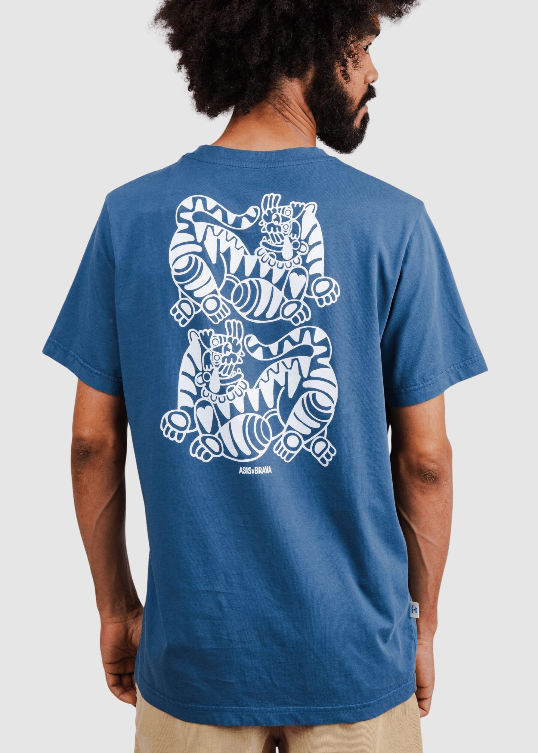 Asis Percales Tigris Regular T-Shirt Blue
