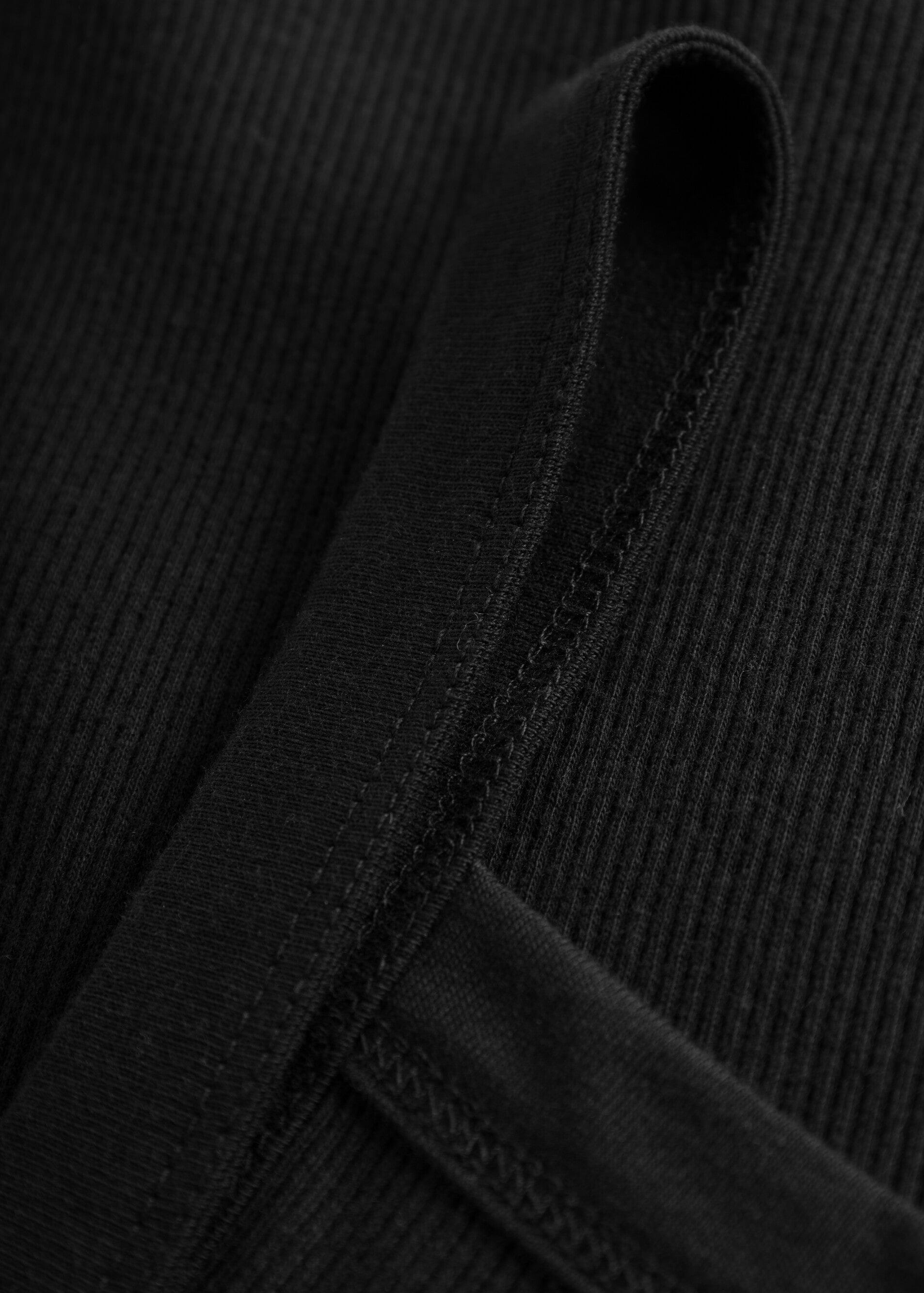 Rib Strap Top Black Jet