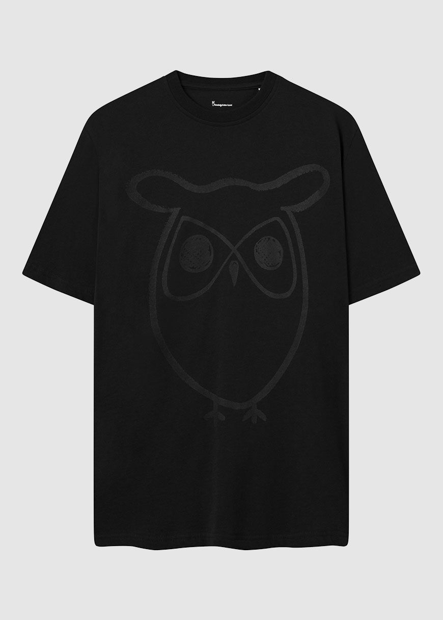 Regular Big Owl Front Print T-Shirt