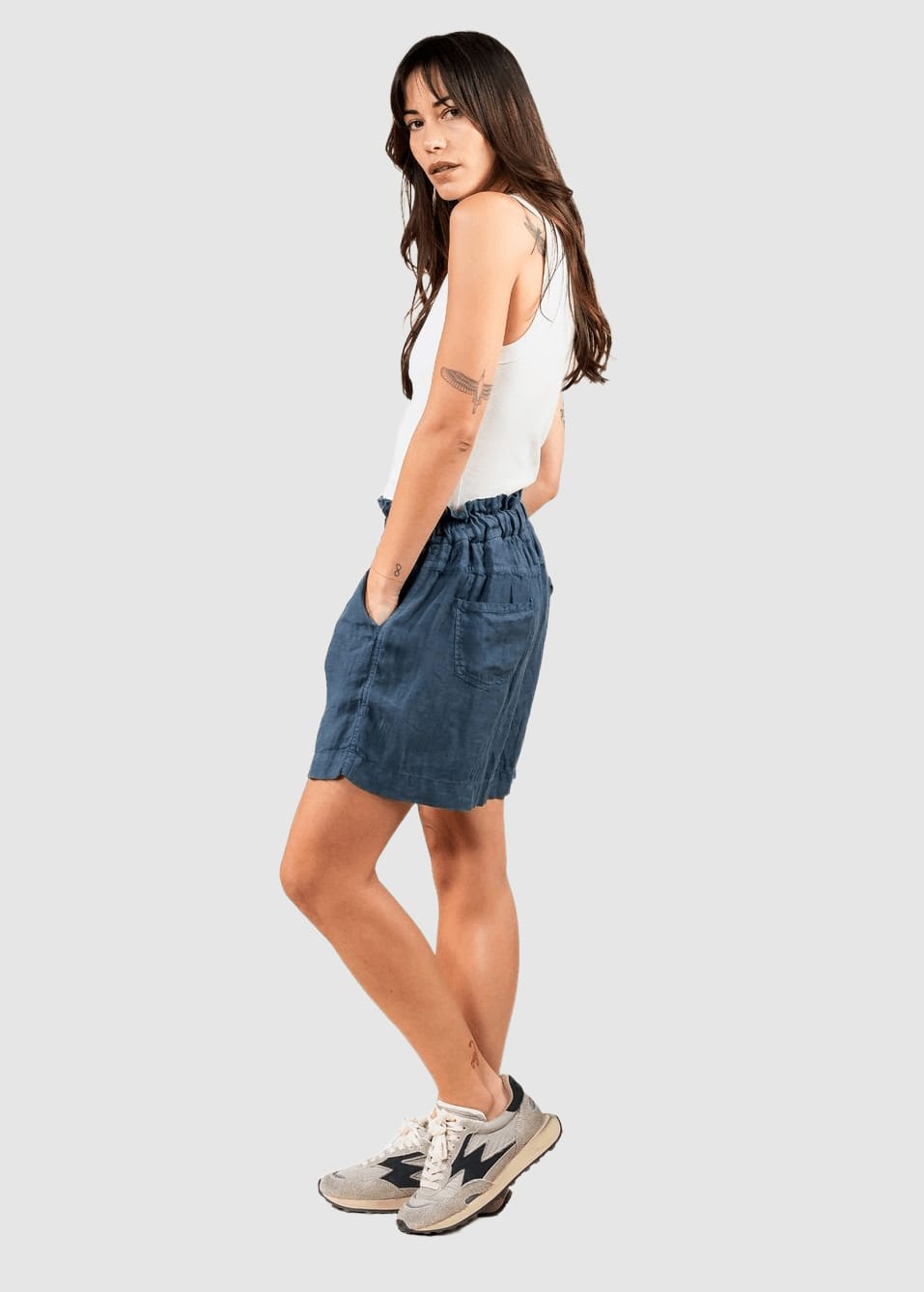 Chloe Linen Short Vintage Grey Chloe Linen Short Vintage Grey