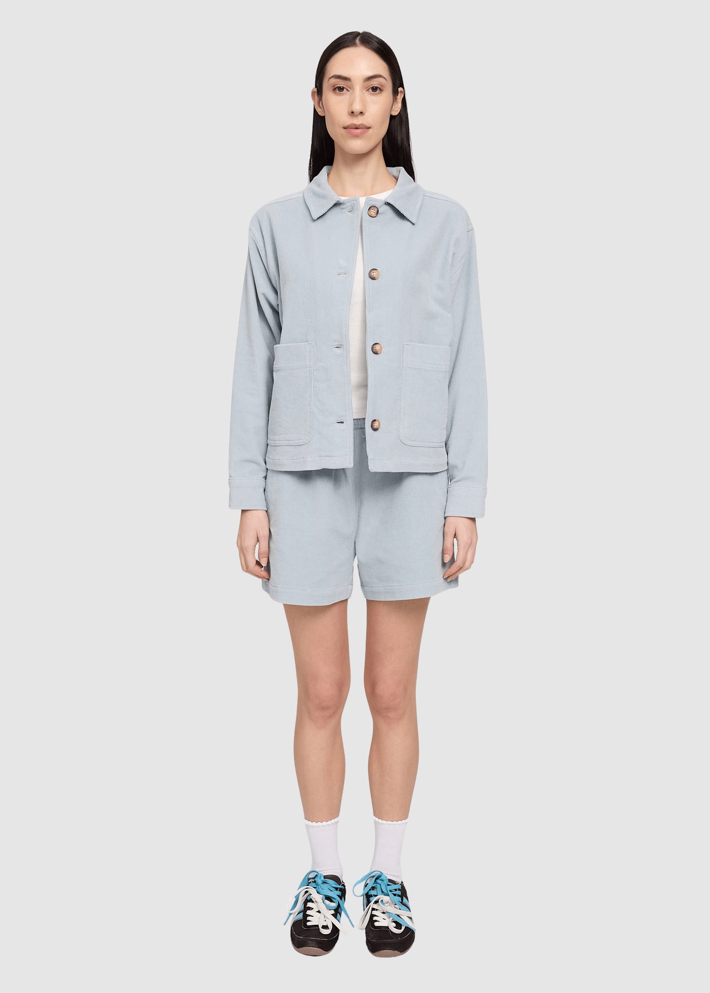 Corduroy Shacket Pearl Blue Corduroy Shacket Pearl Blue