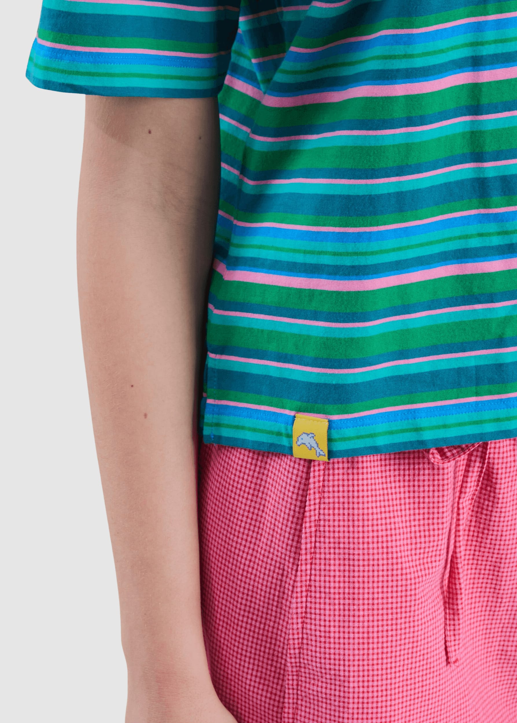 Stripes Boxy Tee Blue