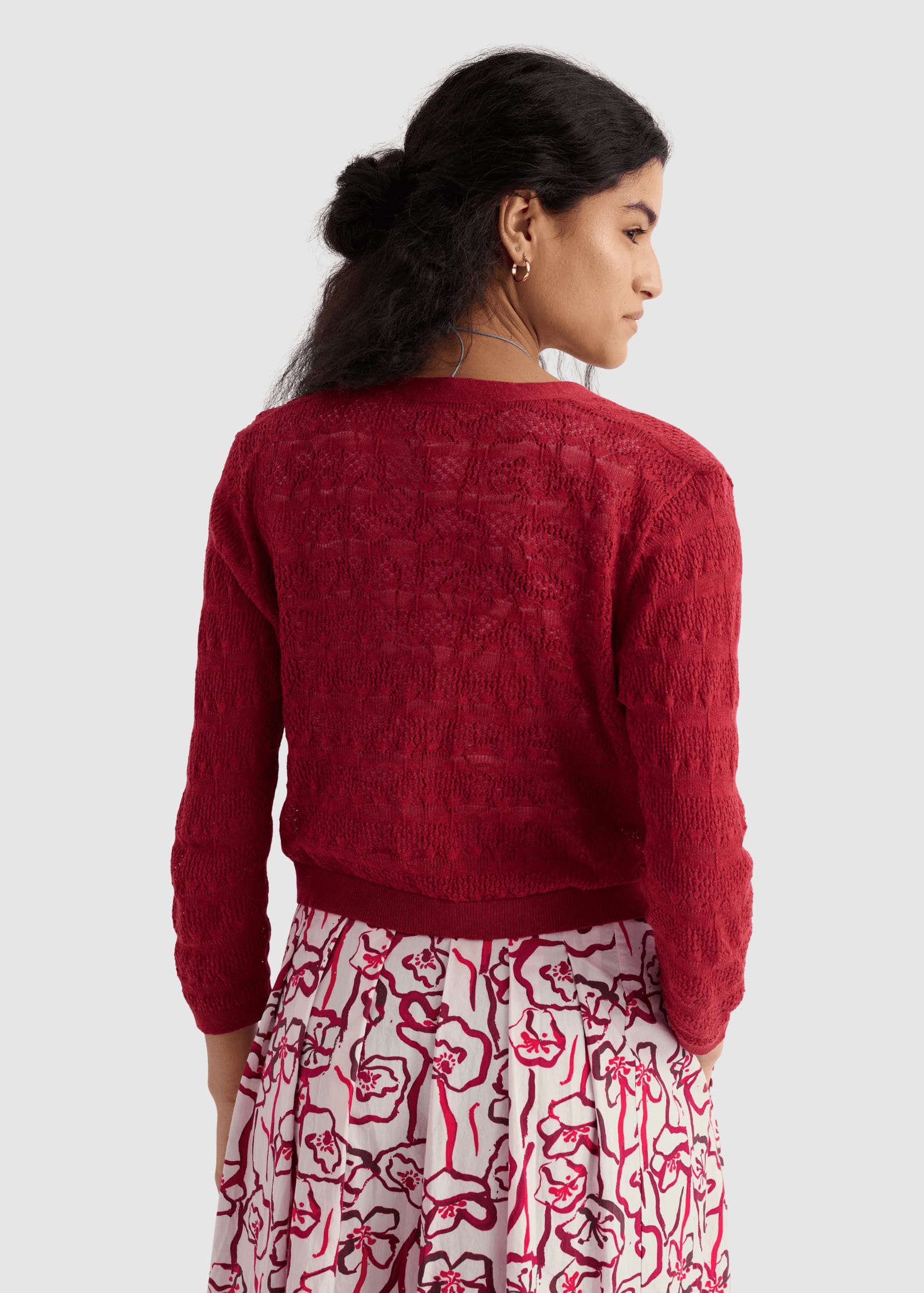Sweet Day Cardigan Boat Red