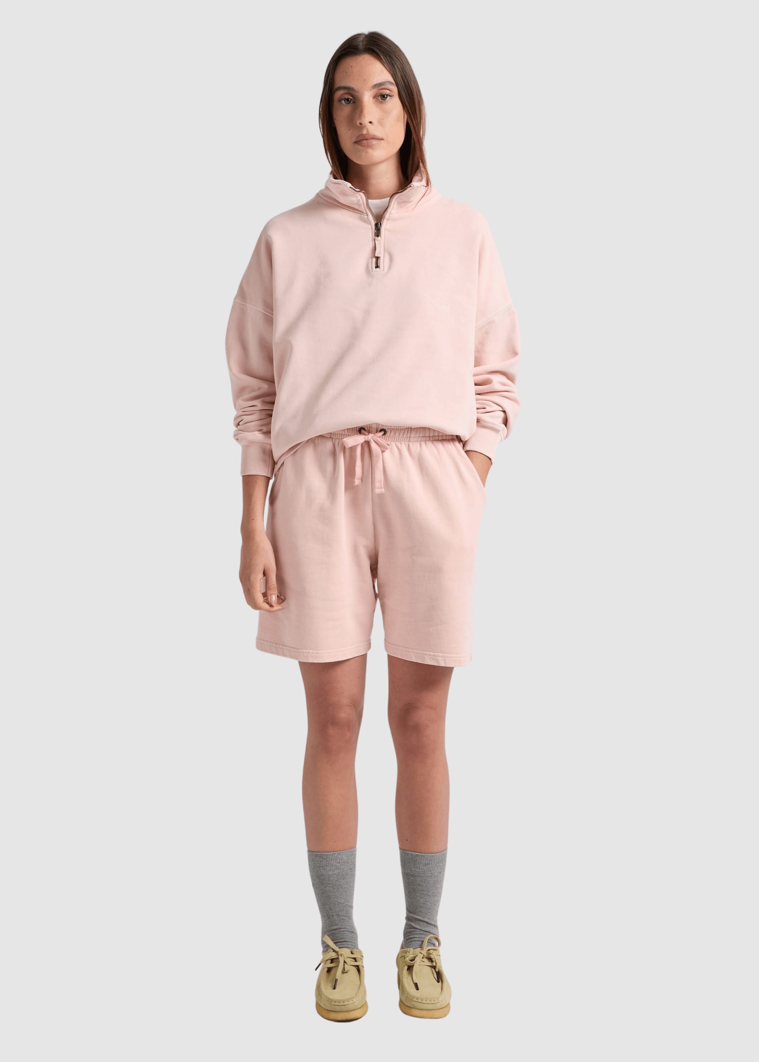 trendsplant-women-s-sunwashed-essential-quarter-zip-sweatshirt-lotus-pink-4.jpeg Women's Sunwashed Essential Quarter Zip Sweatshirt Lotus Pink