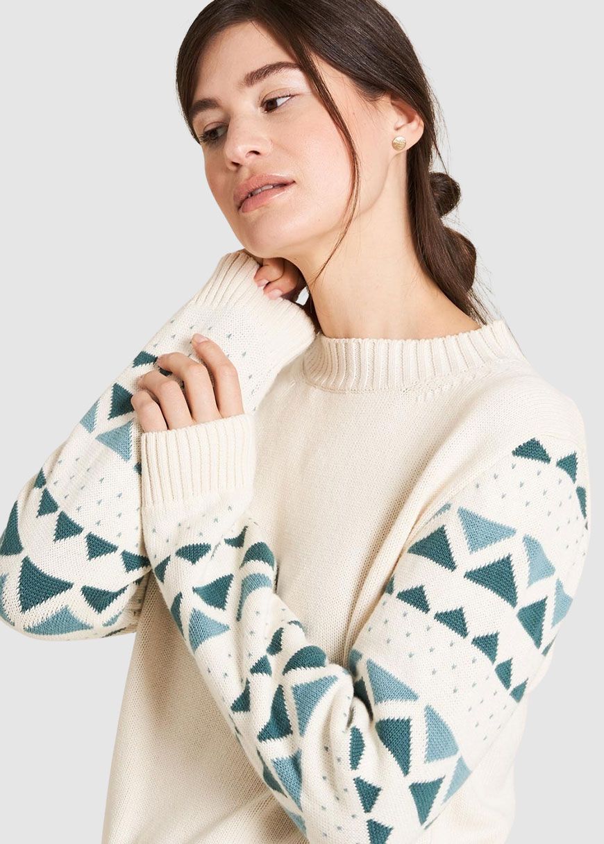 Gemusterter Strickpullover