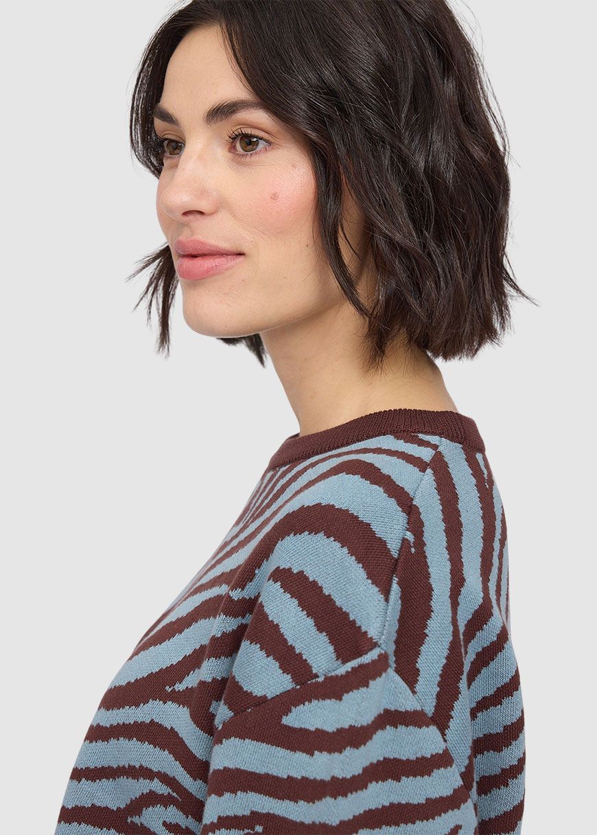 Zebra Jacquard Knit Jumper
