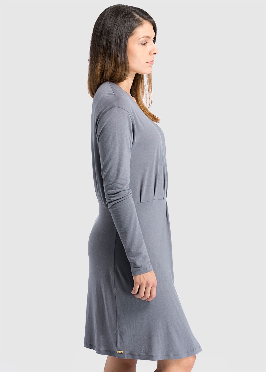 Folded Dress City Grey