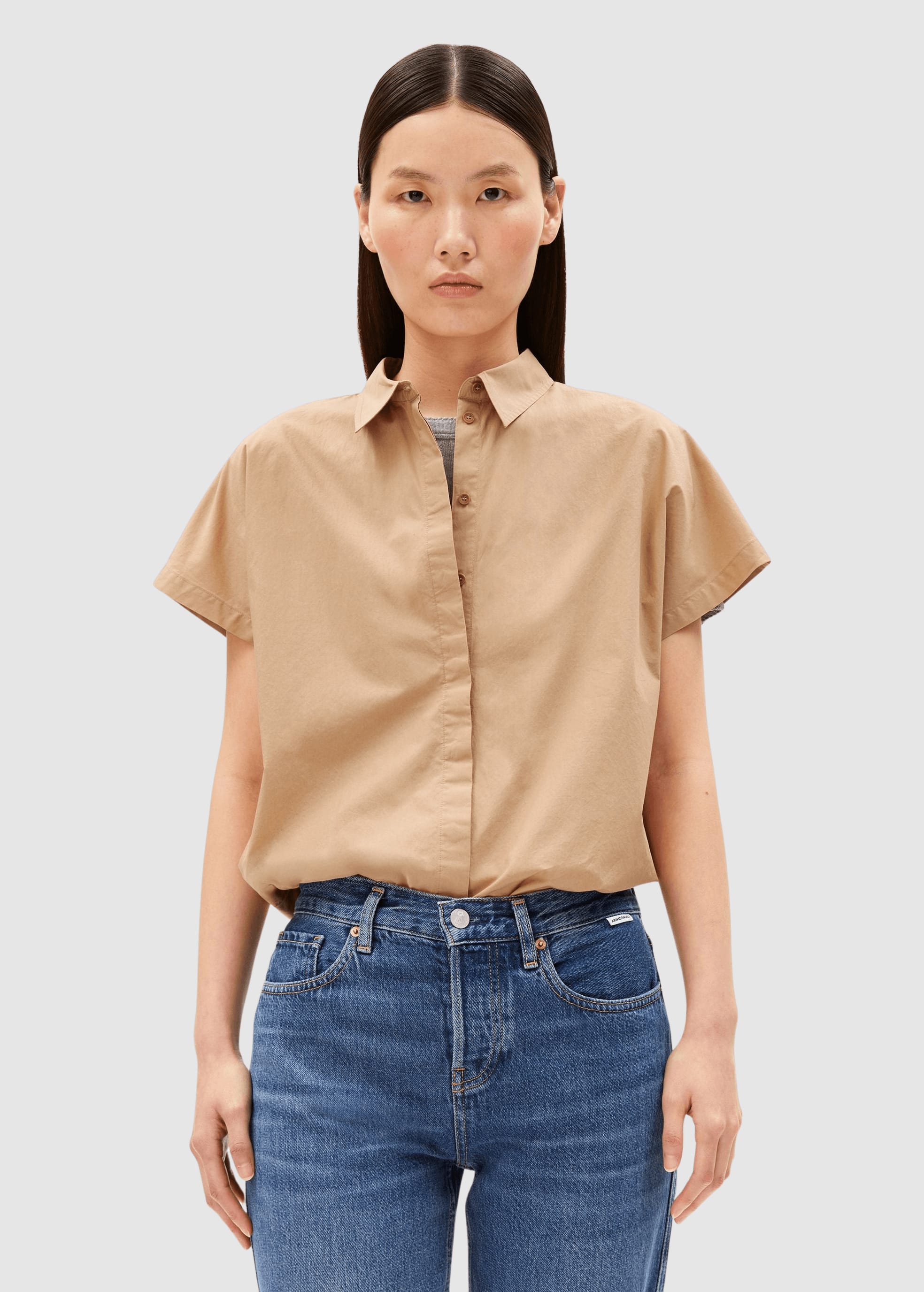 Poplin Larisaana Blouse True Camel
