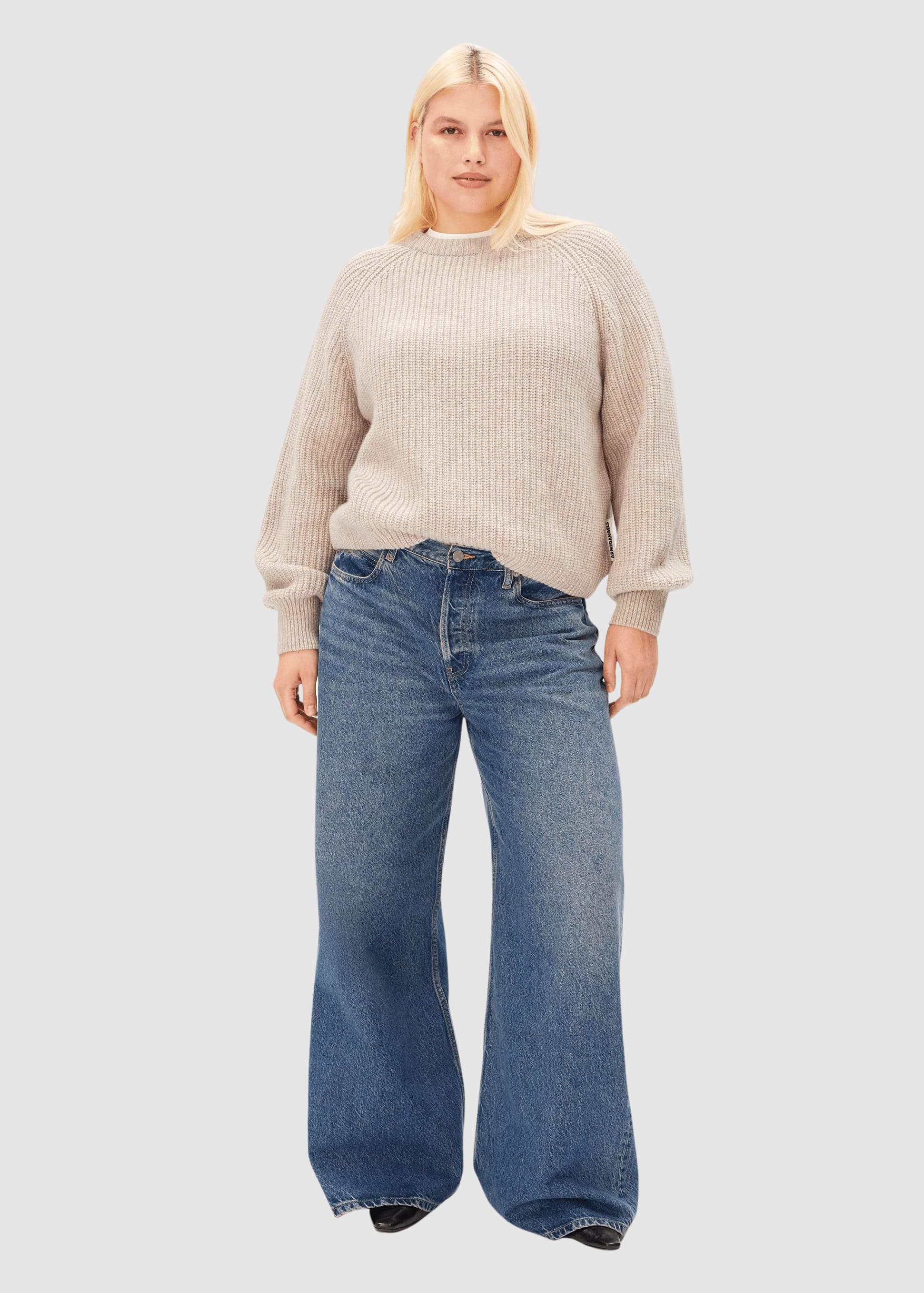 Rib Knit Sweater Honey Melange