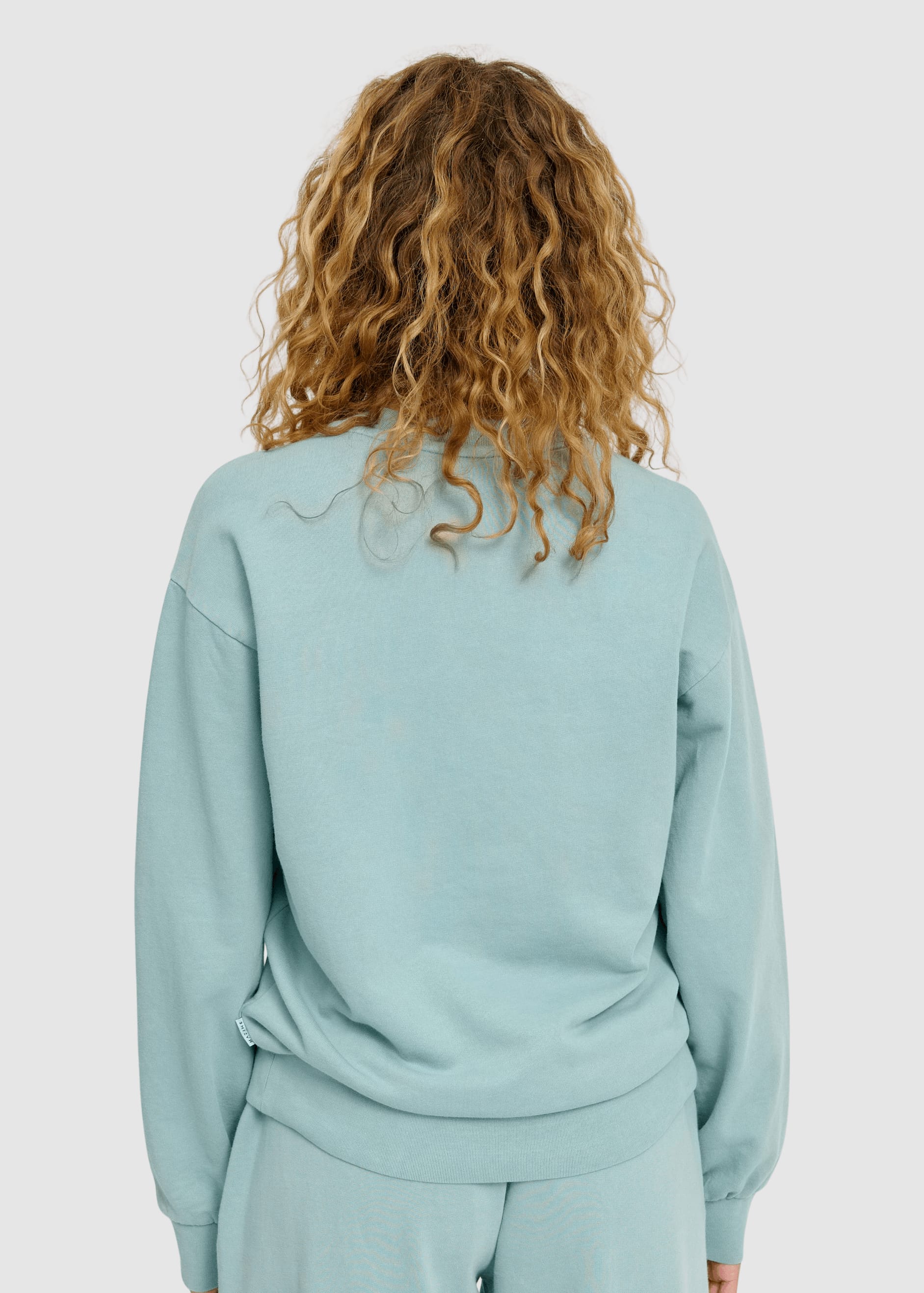 Genderless Natural Dye Sweatshirt Natural Dye Turquoise Genderless Natural Dye Sweatshirt Natural Dye Turquoise