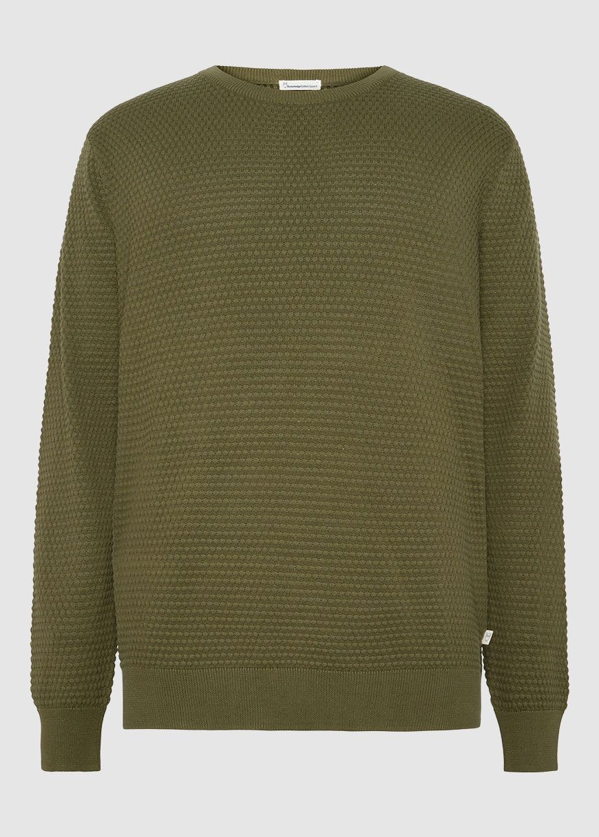 knowledge_cotton_apparel_vagn_regular_bubble_knit_crew_neck_AW_25_KCA_1080067_1068_Burned_Olive_5_6e05220c5f Vagn Regular Bubble Knit Crew Neck