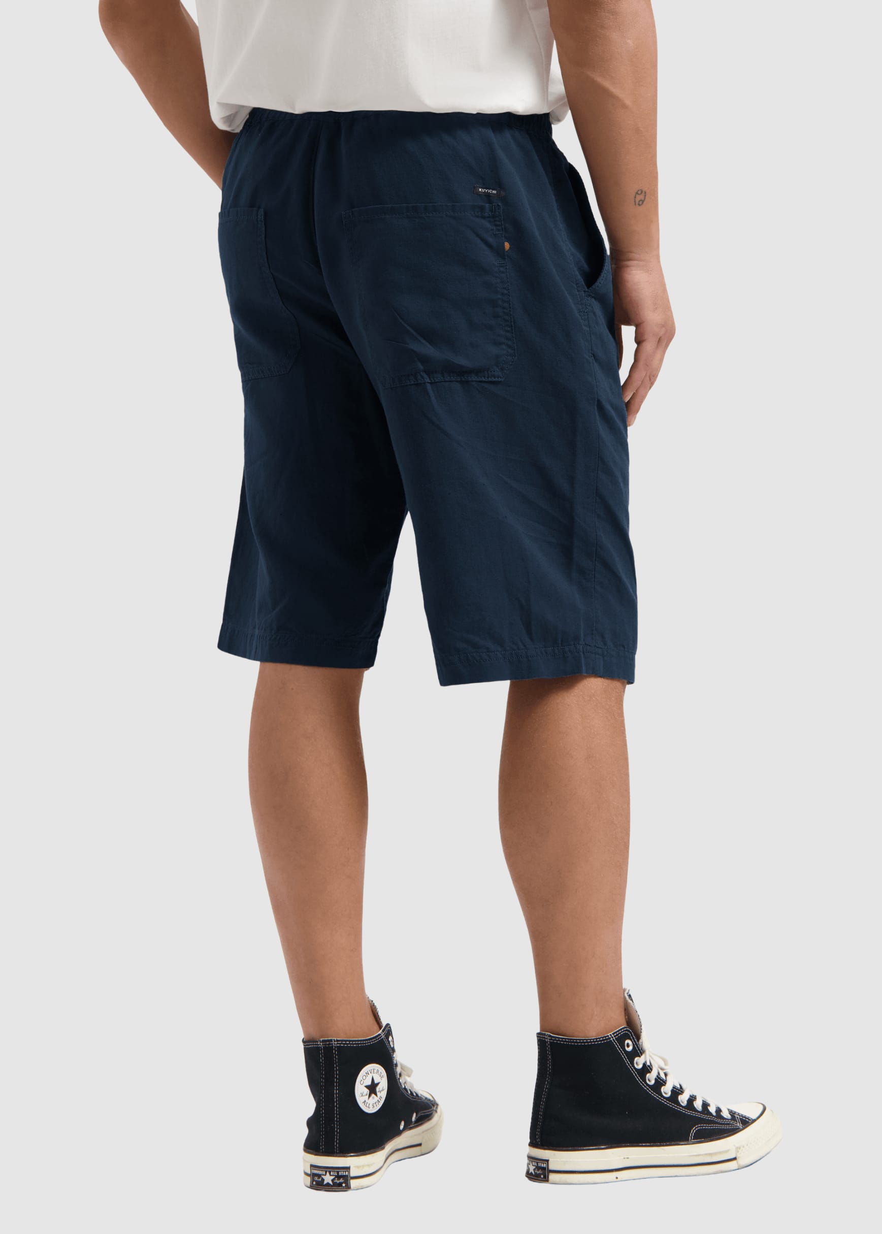 Tyler Linen Short Midnight Blue