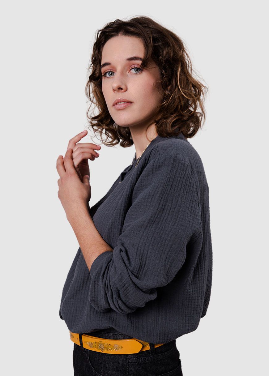 Bubble Mao Regular Blouse