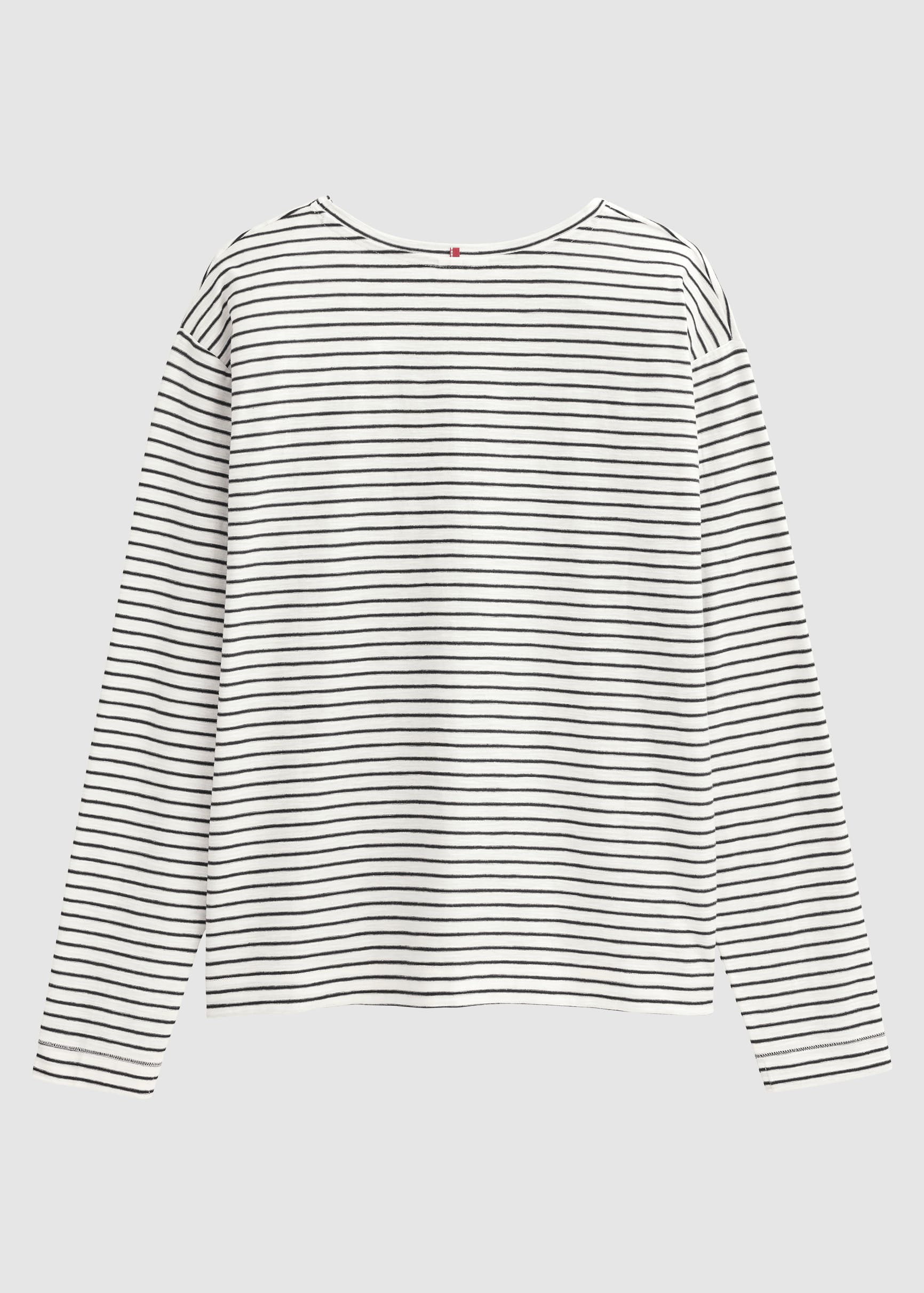 Langarm-Shirt Schwarz Geringelt
