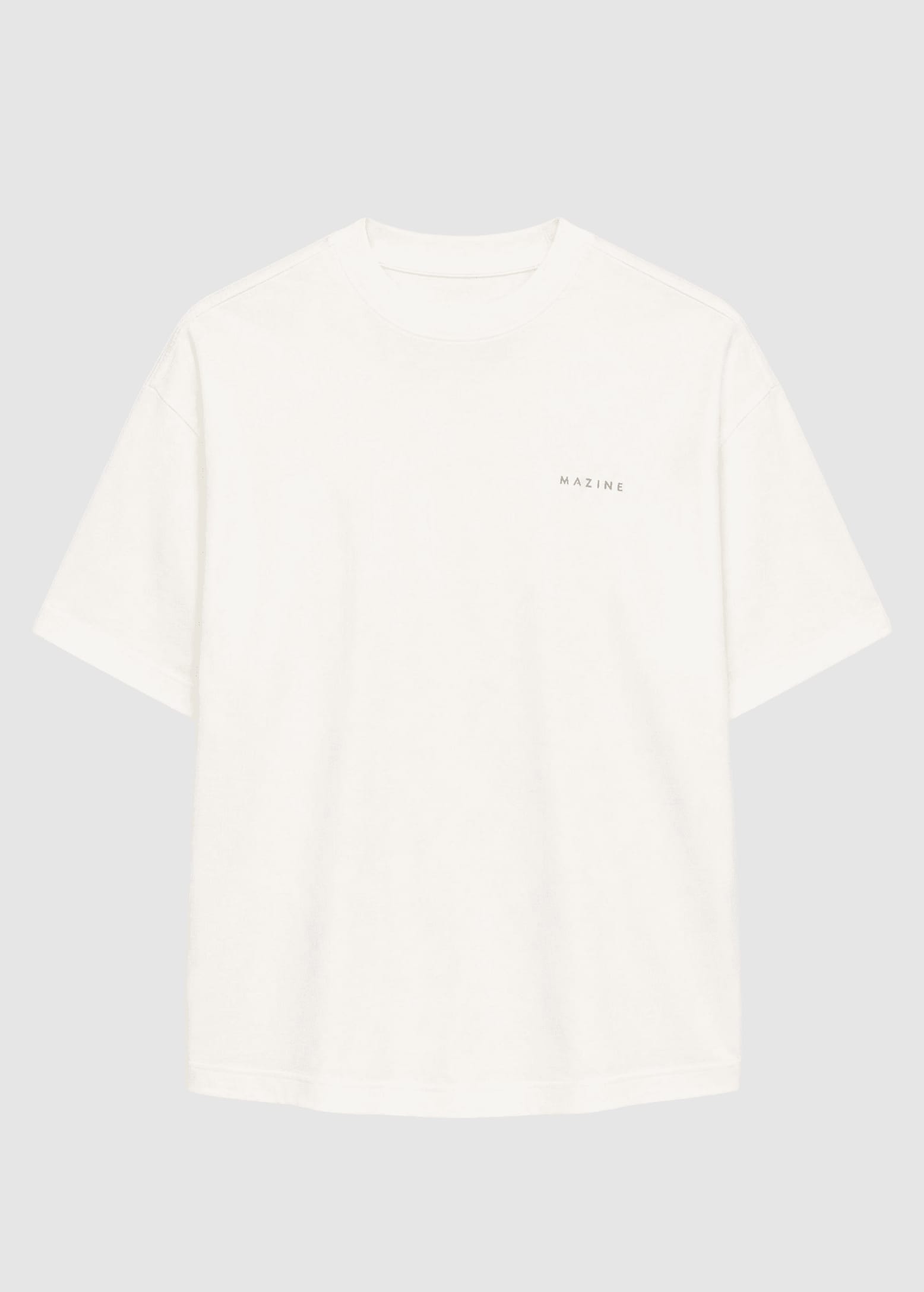 Back Print Theme T-Shirt Offwhite Coffee