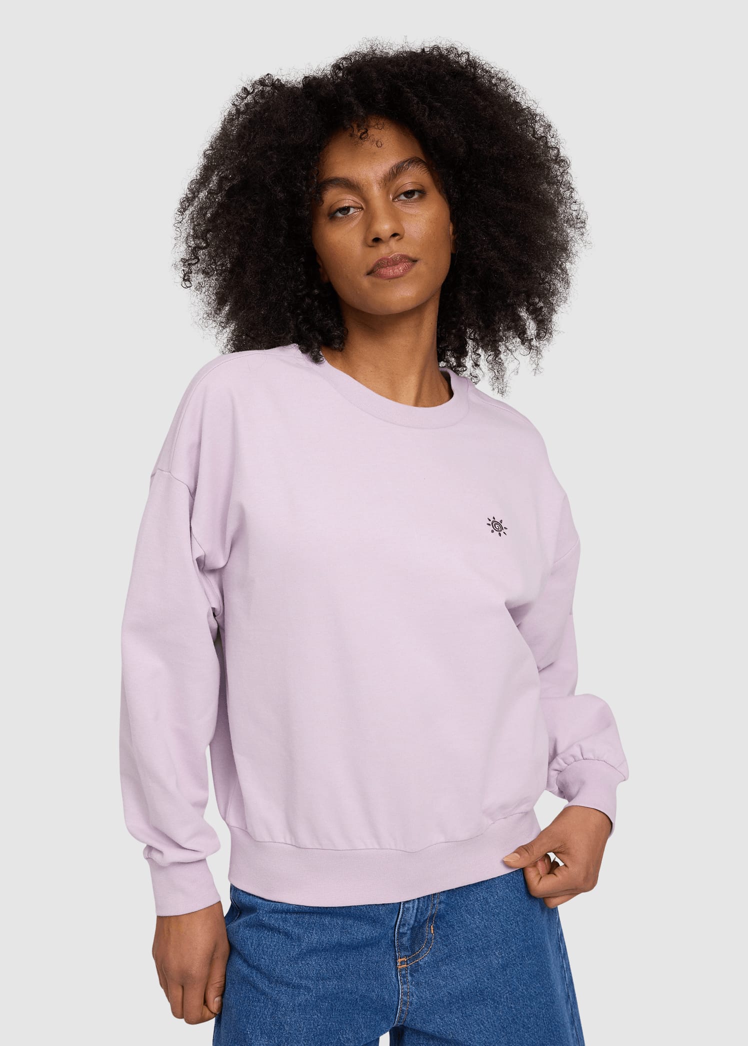 Back Print Sweatshirt Pastel Lilac/palm Back Print Sweatshirt Pastel Lilac/palm