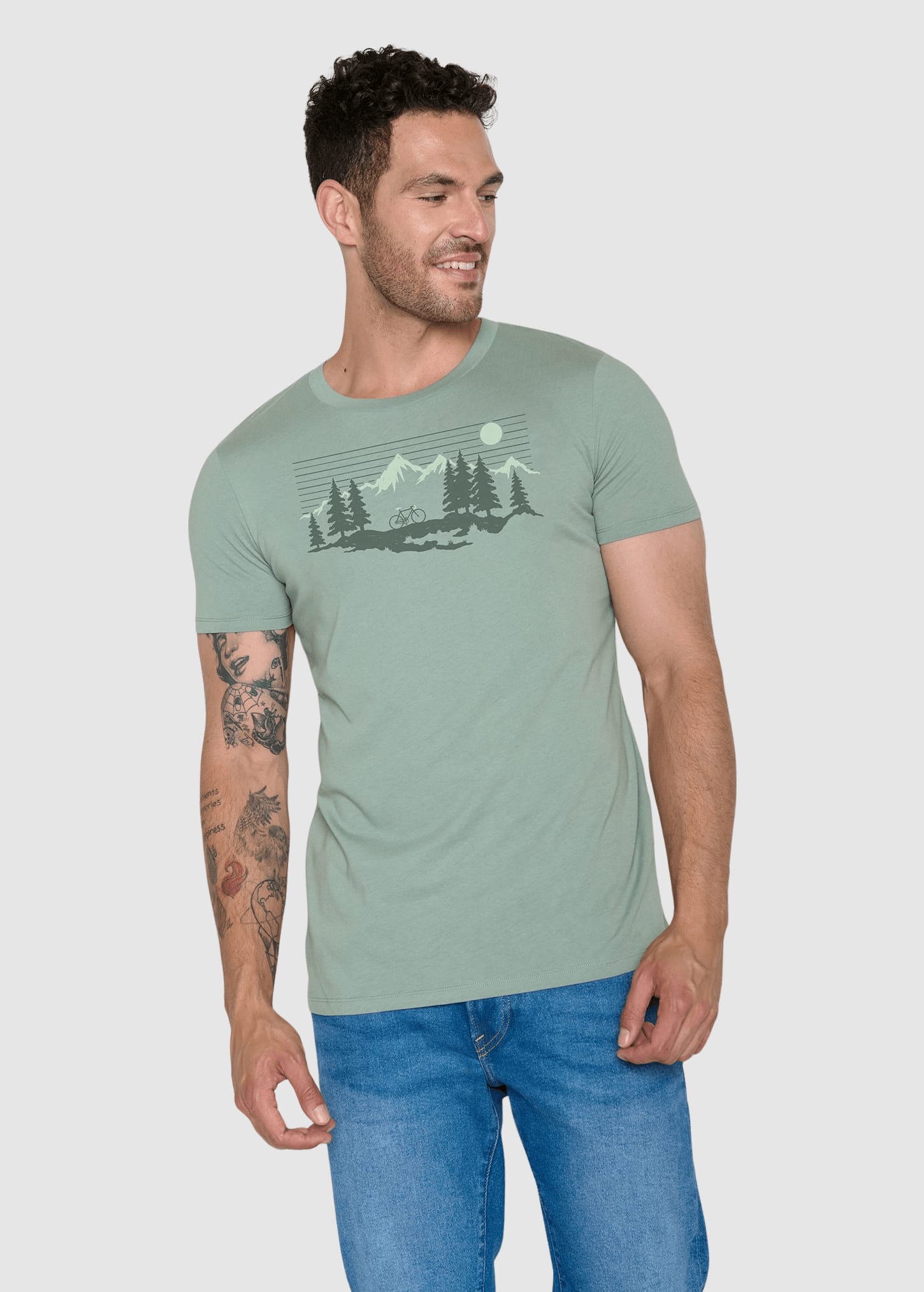 Bike Mountain Pines Guide T-Shirt Soft Sage