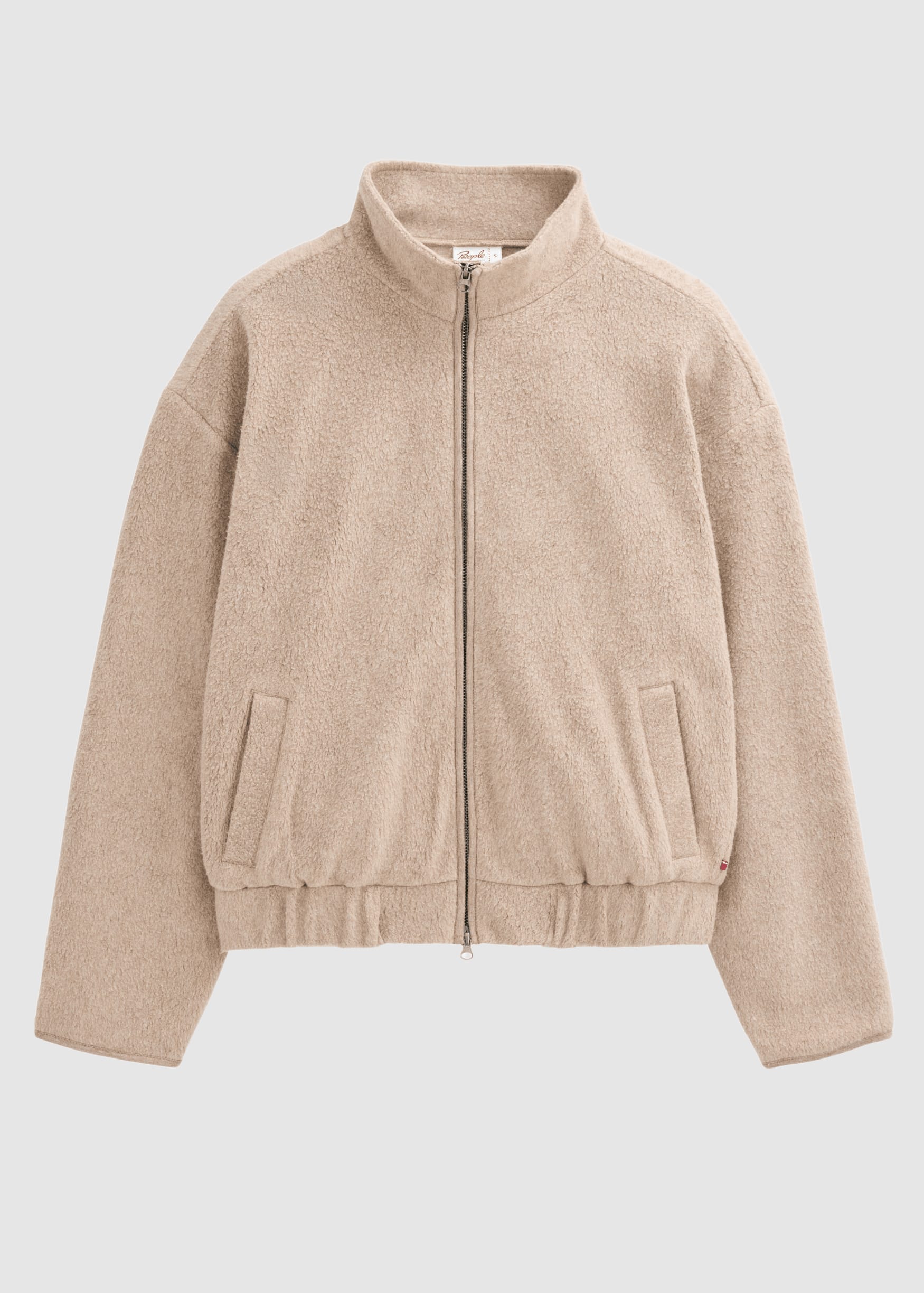 people-wear-organic-fleece-jacke-dunkelsand-m-lange-1.jpeg Fleece-Jacke Dunkelsand Mélange