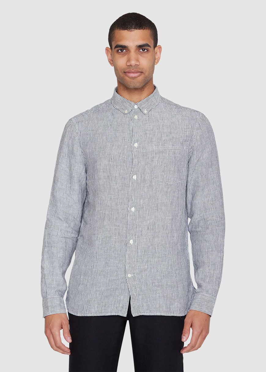 Regular Striped Linen Shirt Regular Striped Linen Shirt