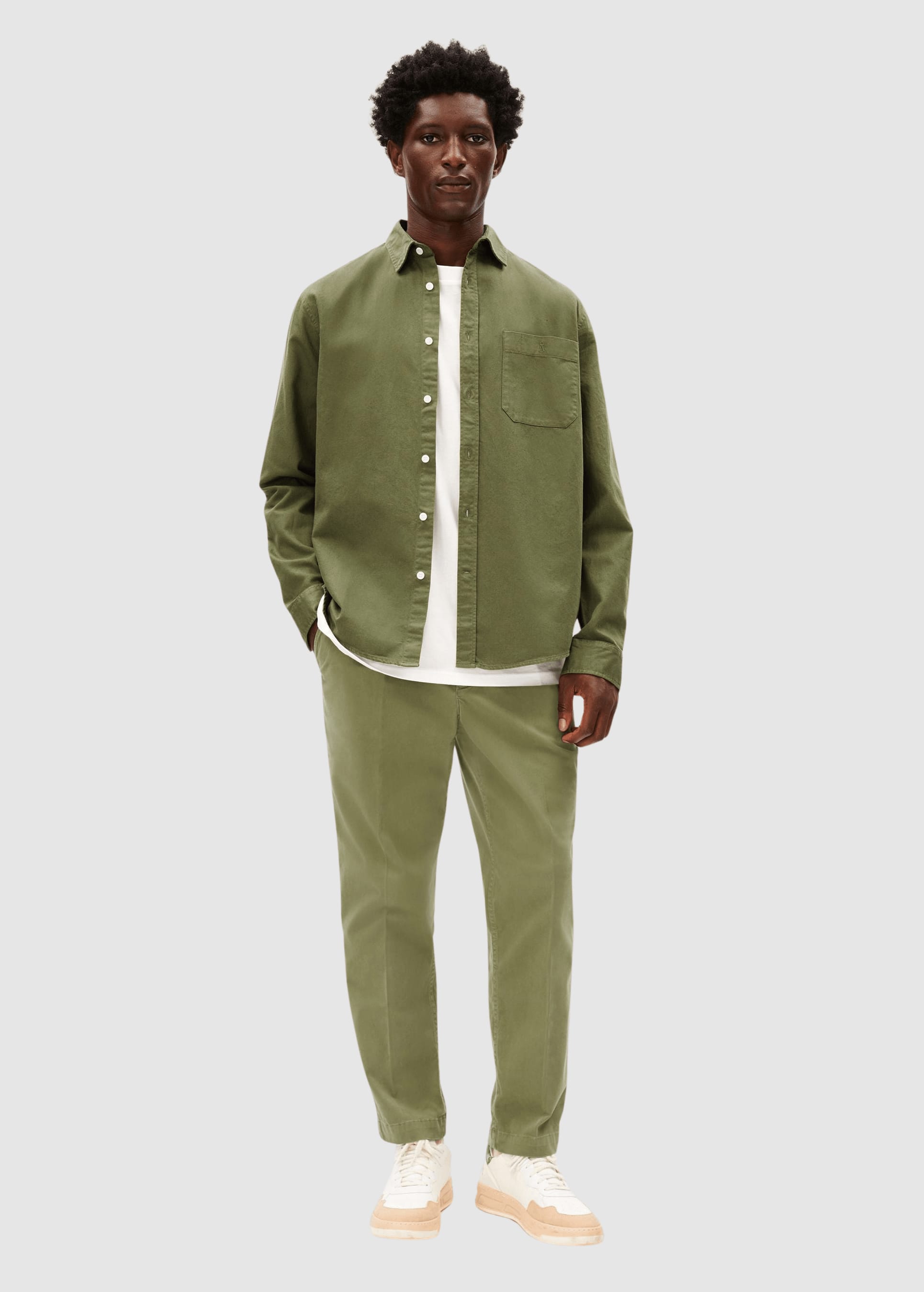 Gmt Dye Lino Longsleeve Shirt Fatigue Green Gmt Dye Lino Longsleeve Shirt Fatigue Green