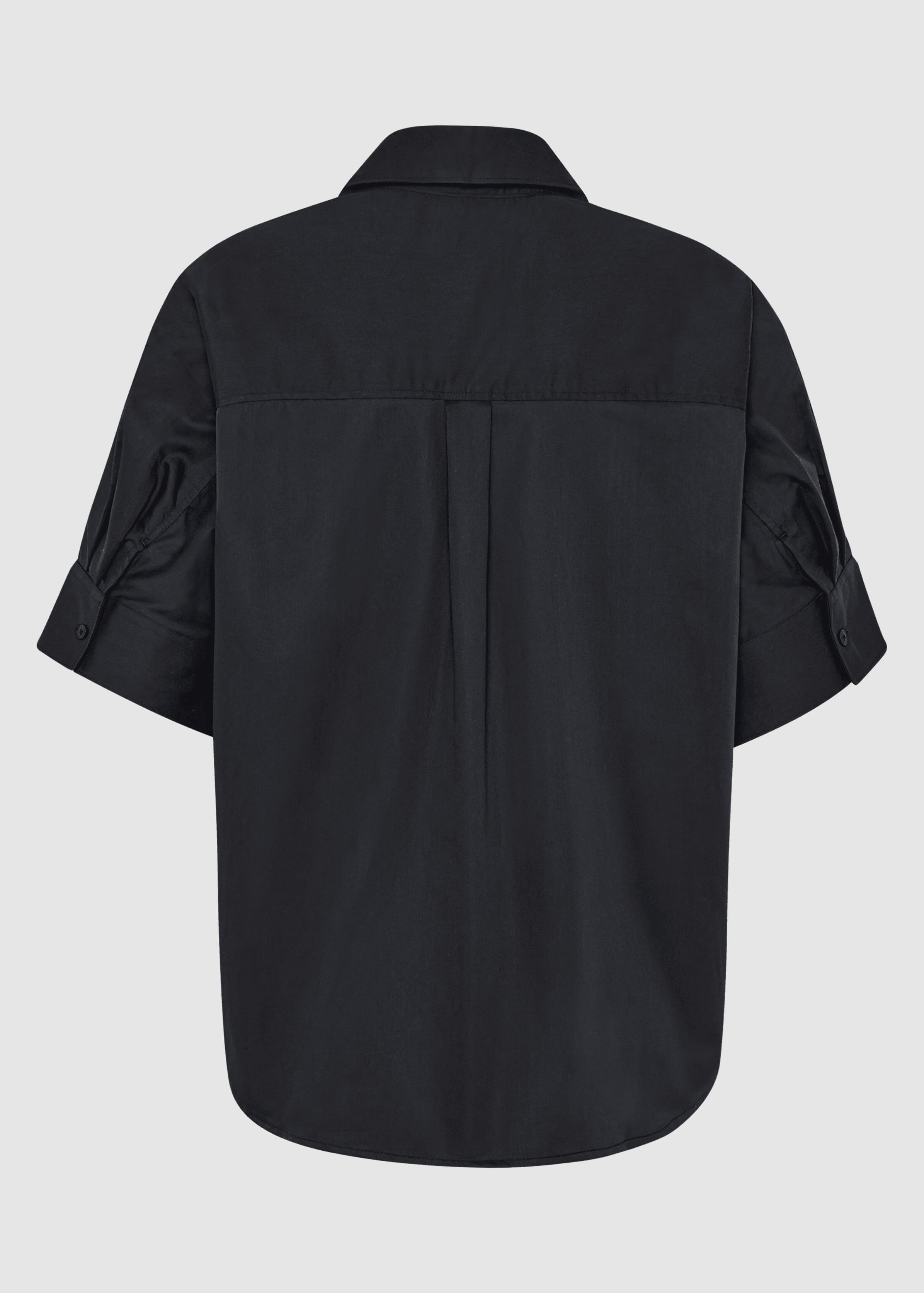 Moss Relaxed Linen-MIX Short Sleeve Shirt Black Jet Moss Relaxed Linen-MIX Short Sleeve Shirt Black Jet