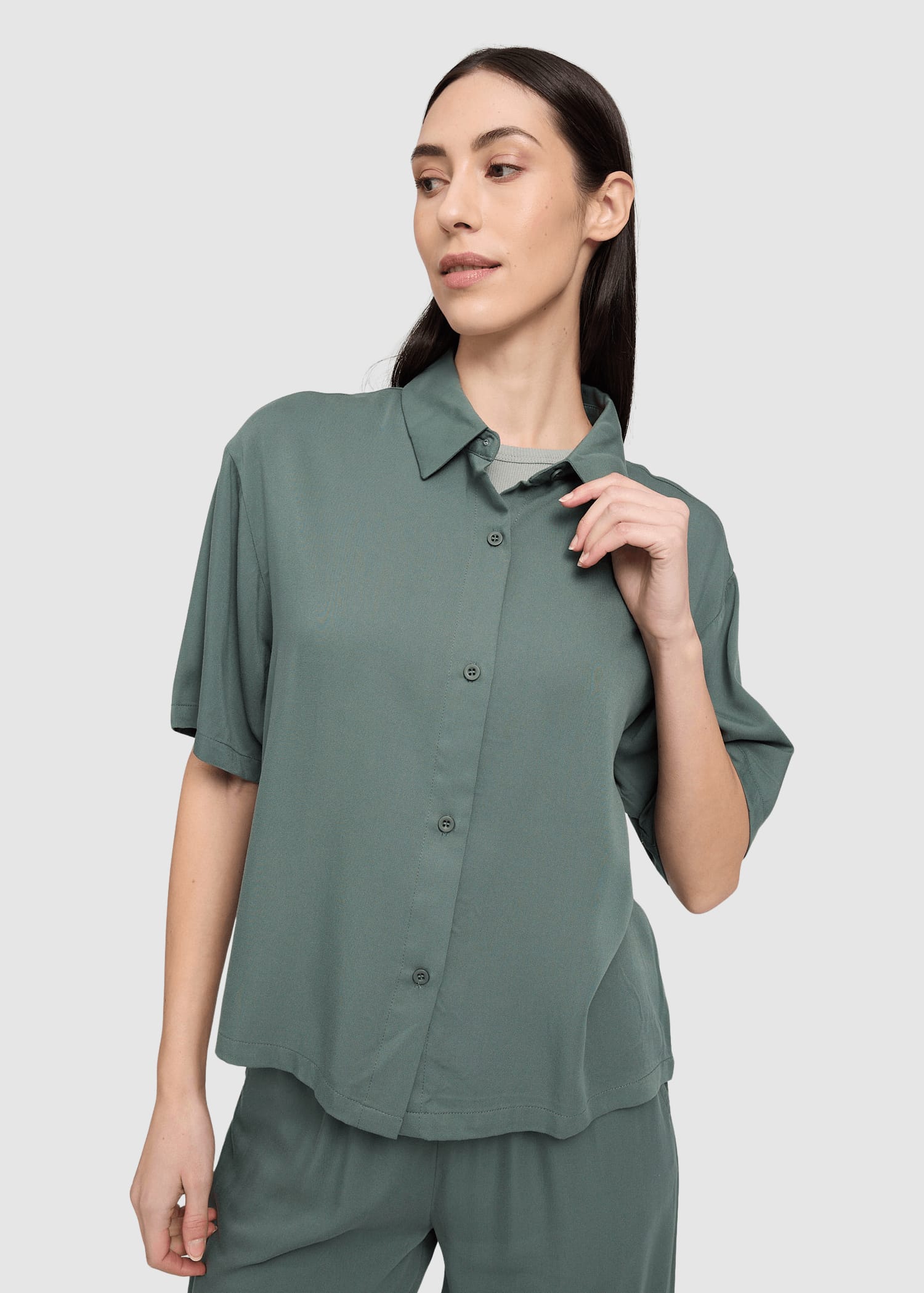 Short Sleeve Viscose Shirt Bottle Short Sleeve Viscose Shirt Bottle