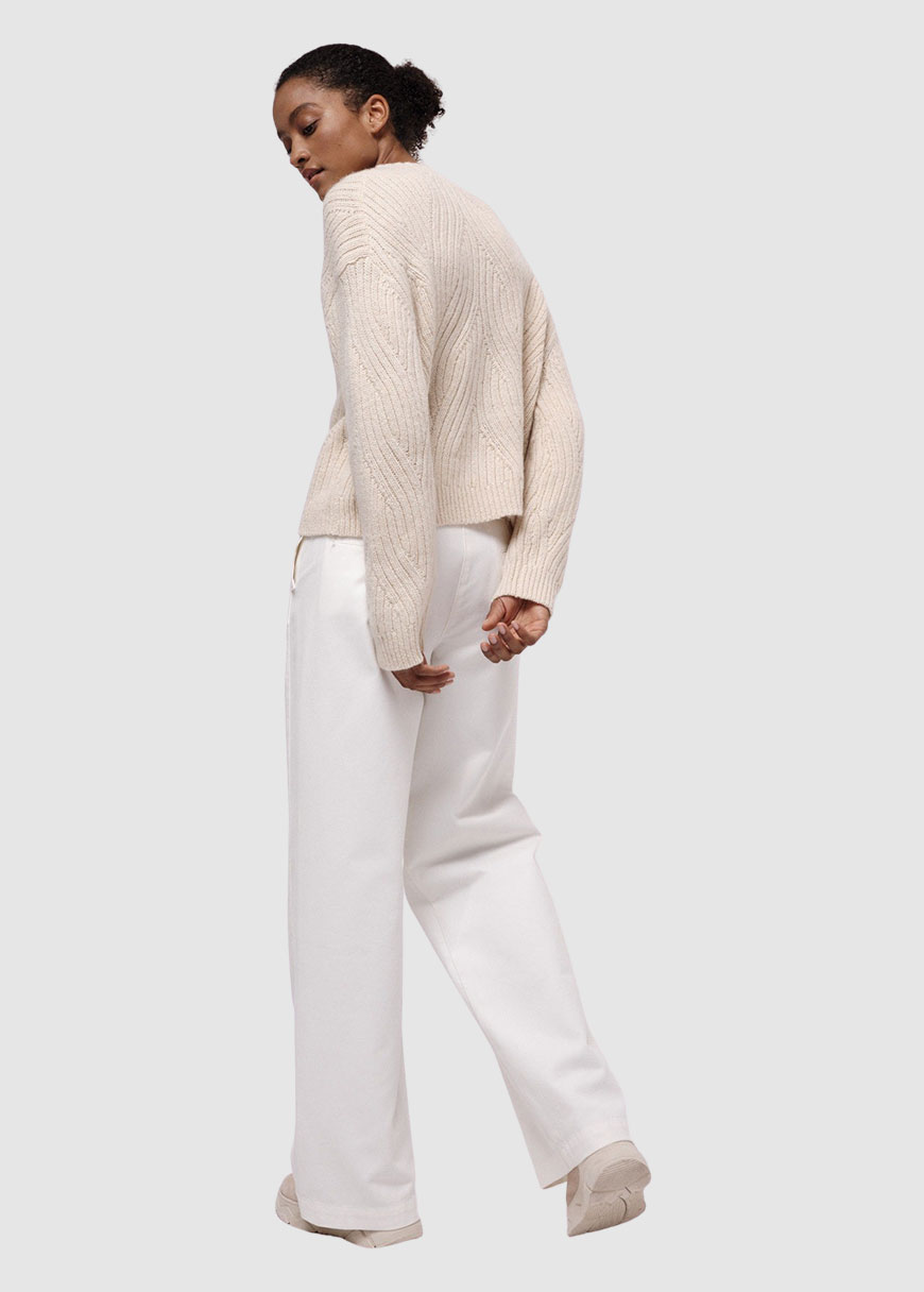 Pullover mit Rippenzopfmuster Pullover mit Rippenzopfmuster