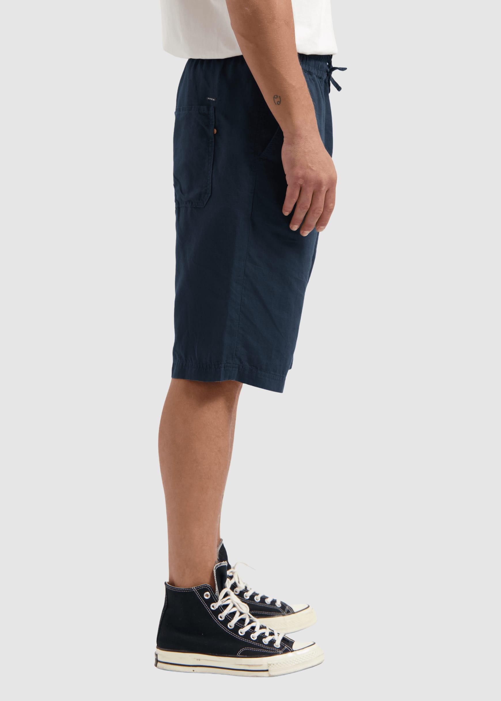 Tyler Linen Short Midnight Blue