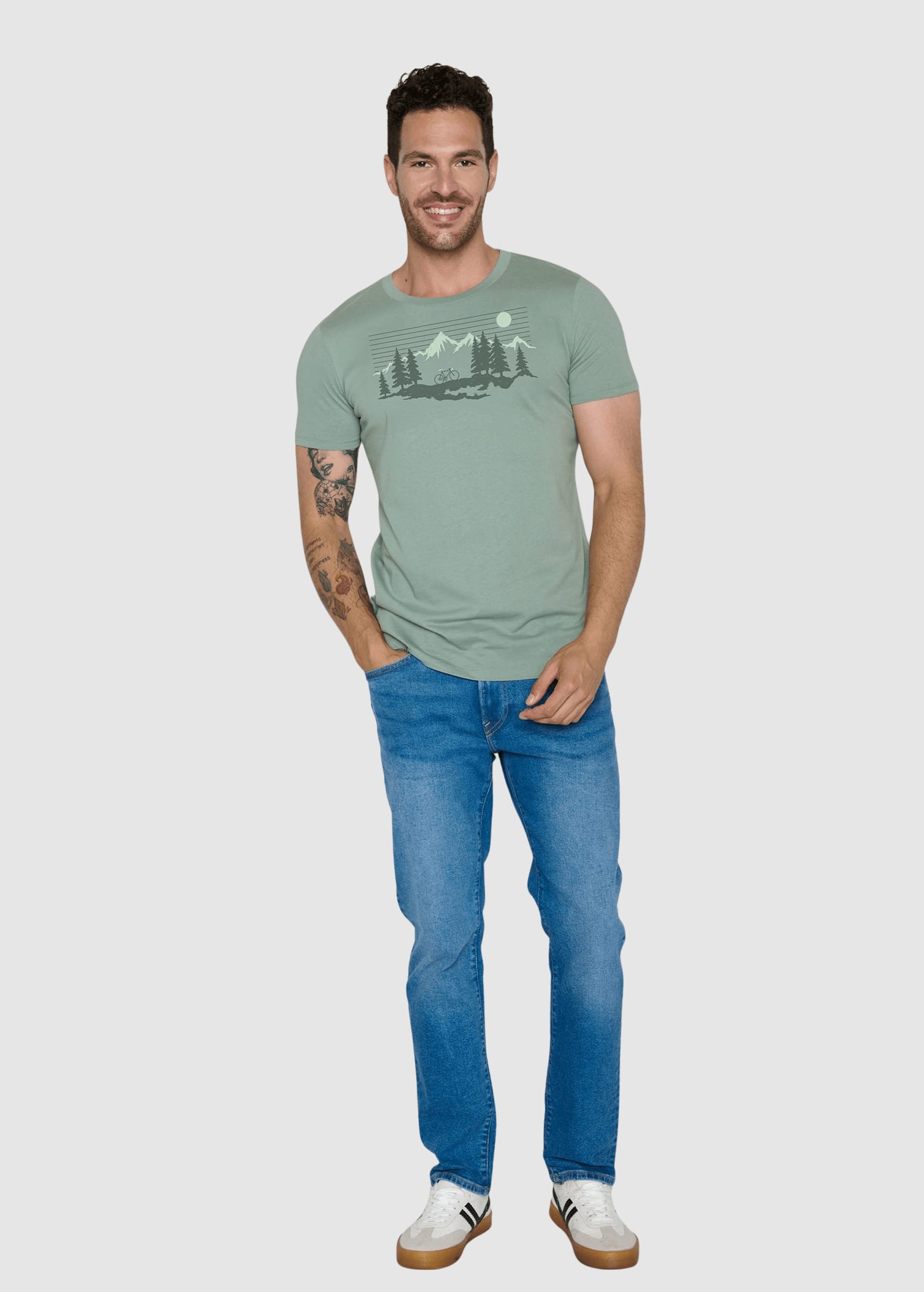 Bike Mountain Pines Guide T-Shirt Soft Sage