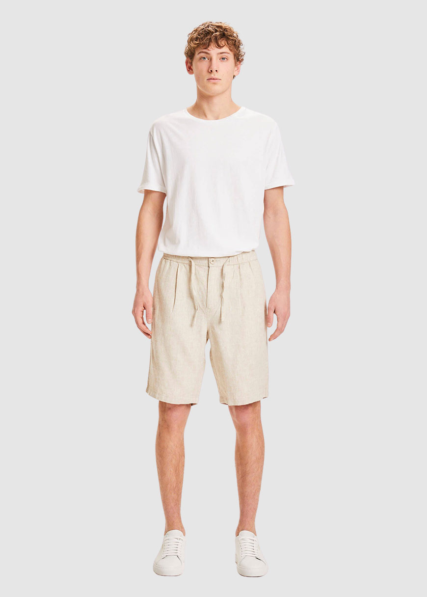 Fig Loose Linen Shorts