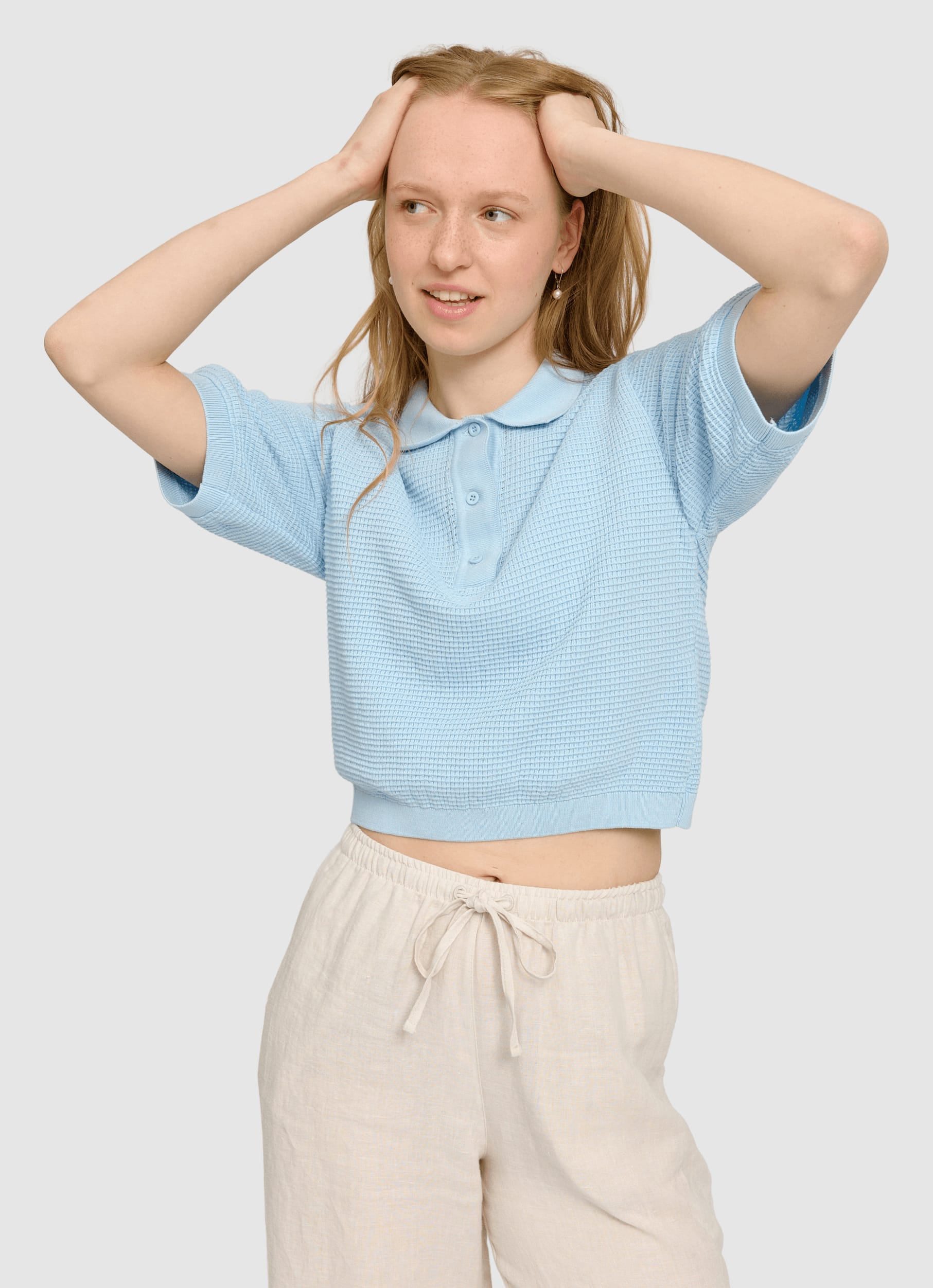 Knit Polo Dream Blue Knit Polo Dream Blue