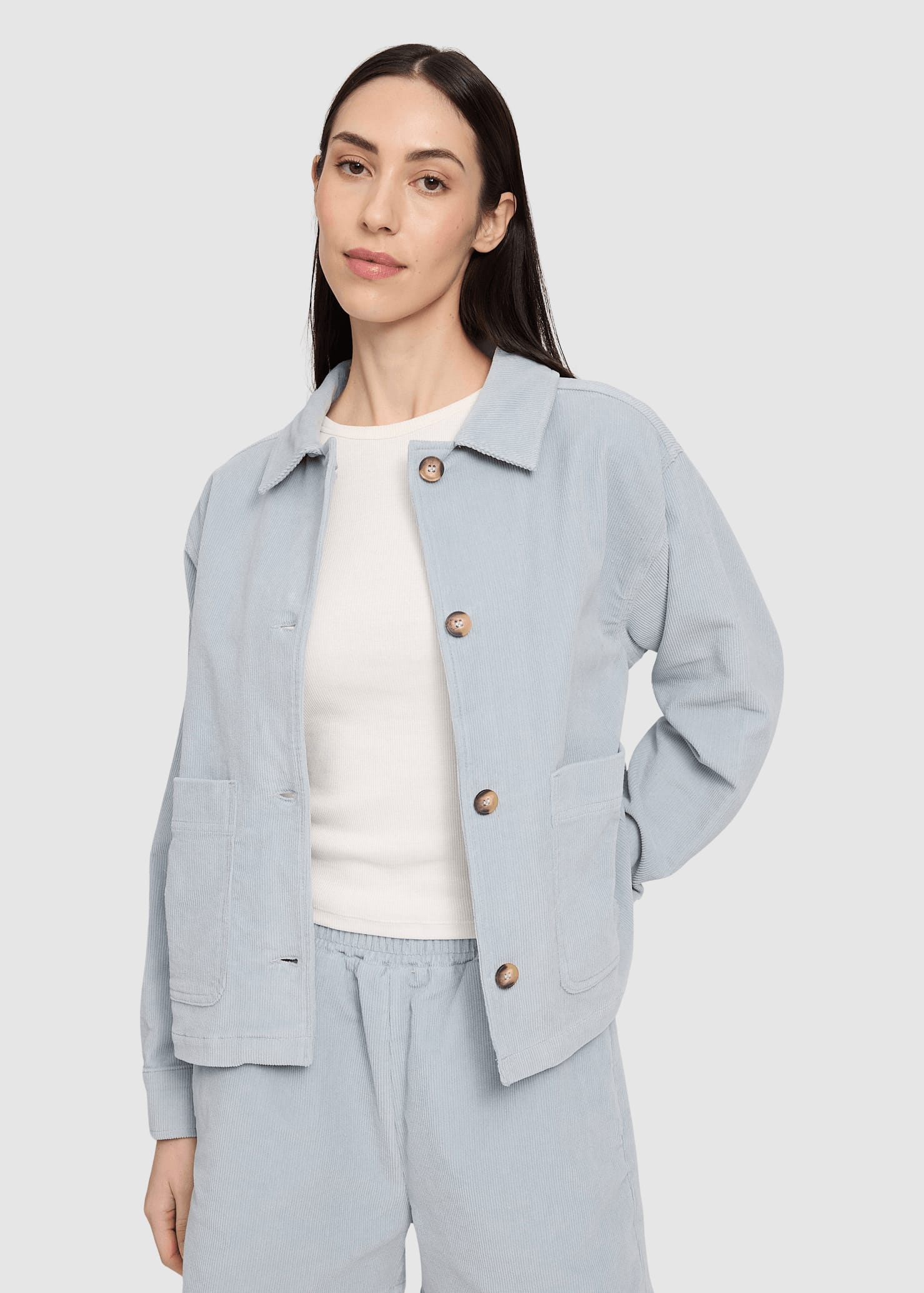 Corduroy Shacket Pearl Blue Corduroy Shacket Pearl Blue