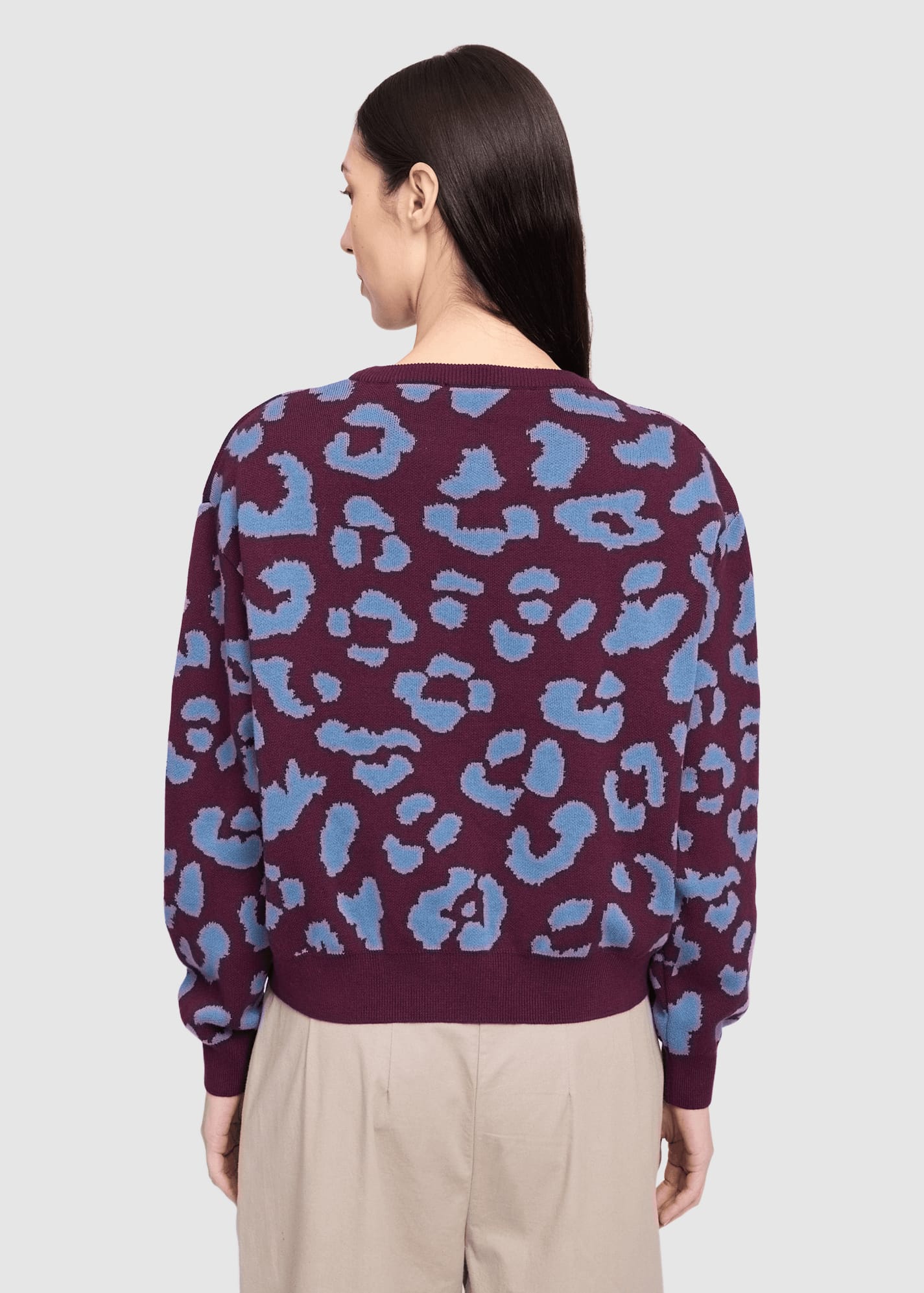 mazine-leo-jacquard-knit-jumper-burgundy-smoke-blue-2.jpeg Leo Jacquard Knit Jumper Burgundy Smoke Blue