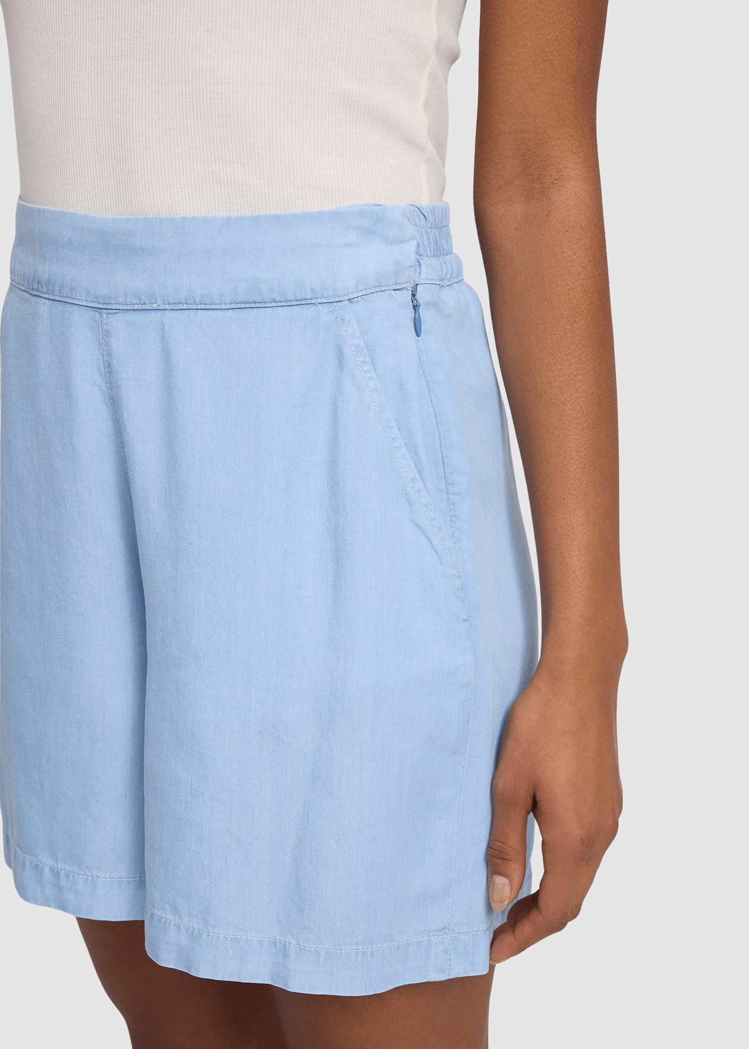 Tencel Shorts Light Blue Wash