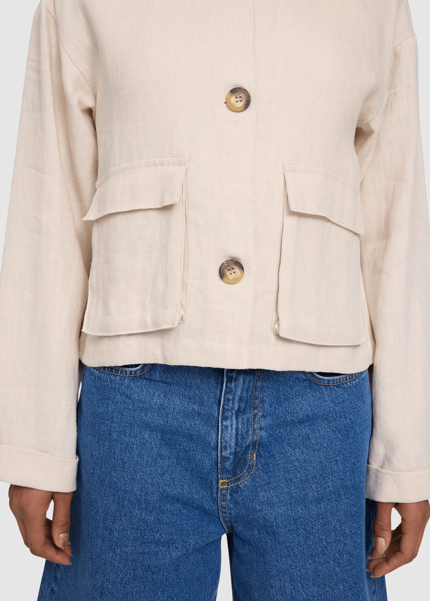 Short Linen Jacket Moon