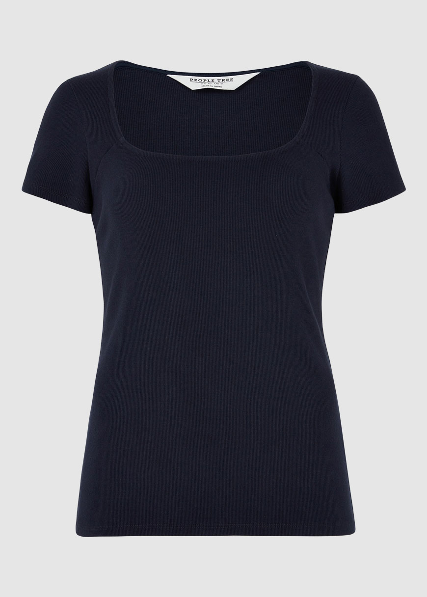 Casey Rib Square Neck Top Casey Rib Square Neck Top
