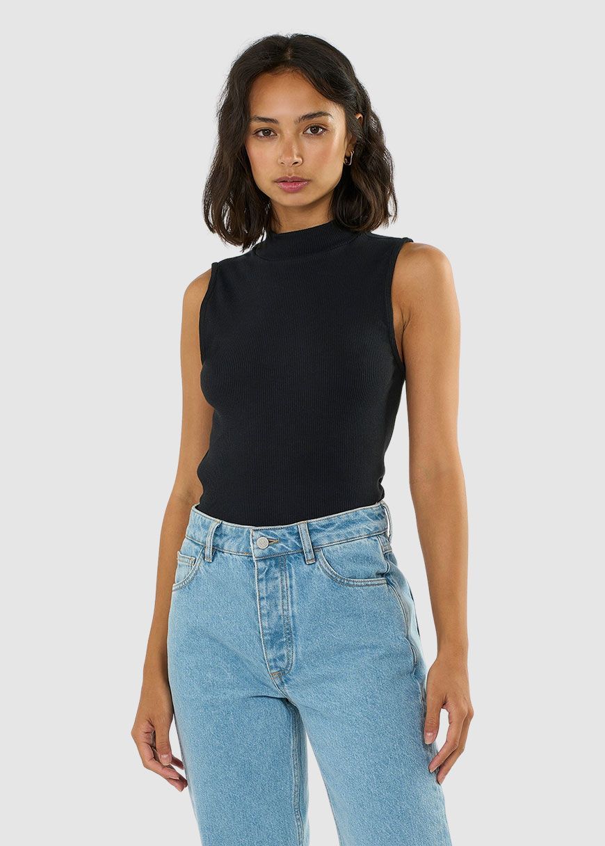 High Neck Rib Top High Neck Rib Top