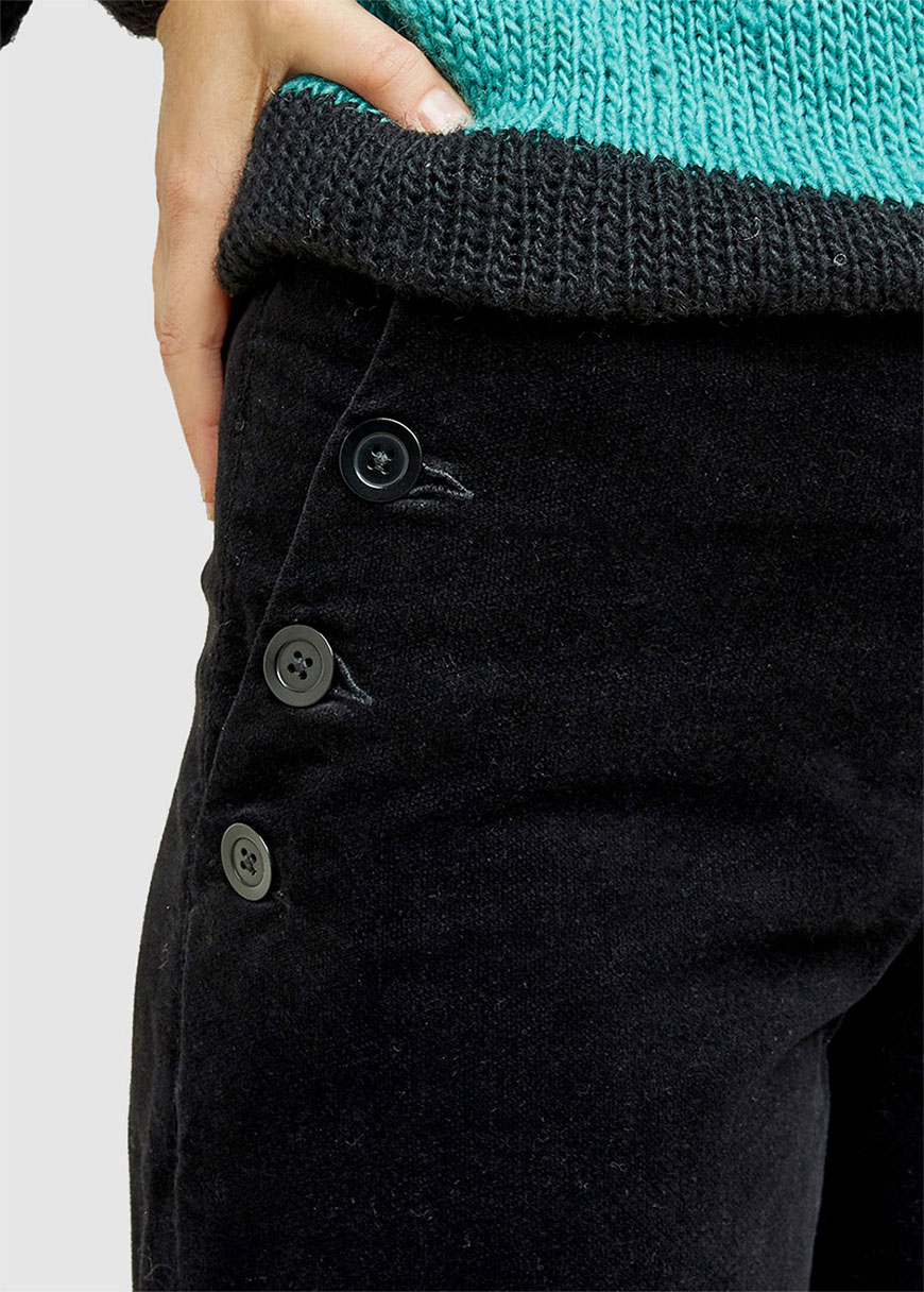 Caren Velvet Trousers Black Caren Velvet Trousers Black