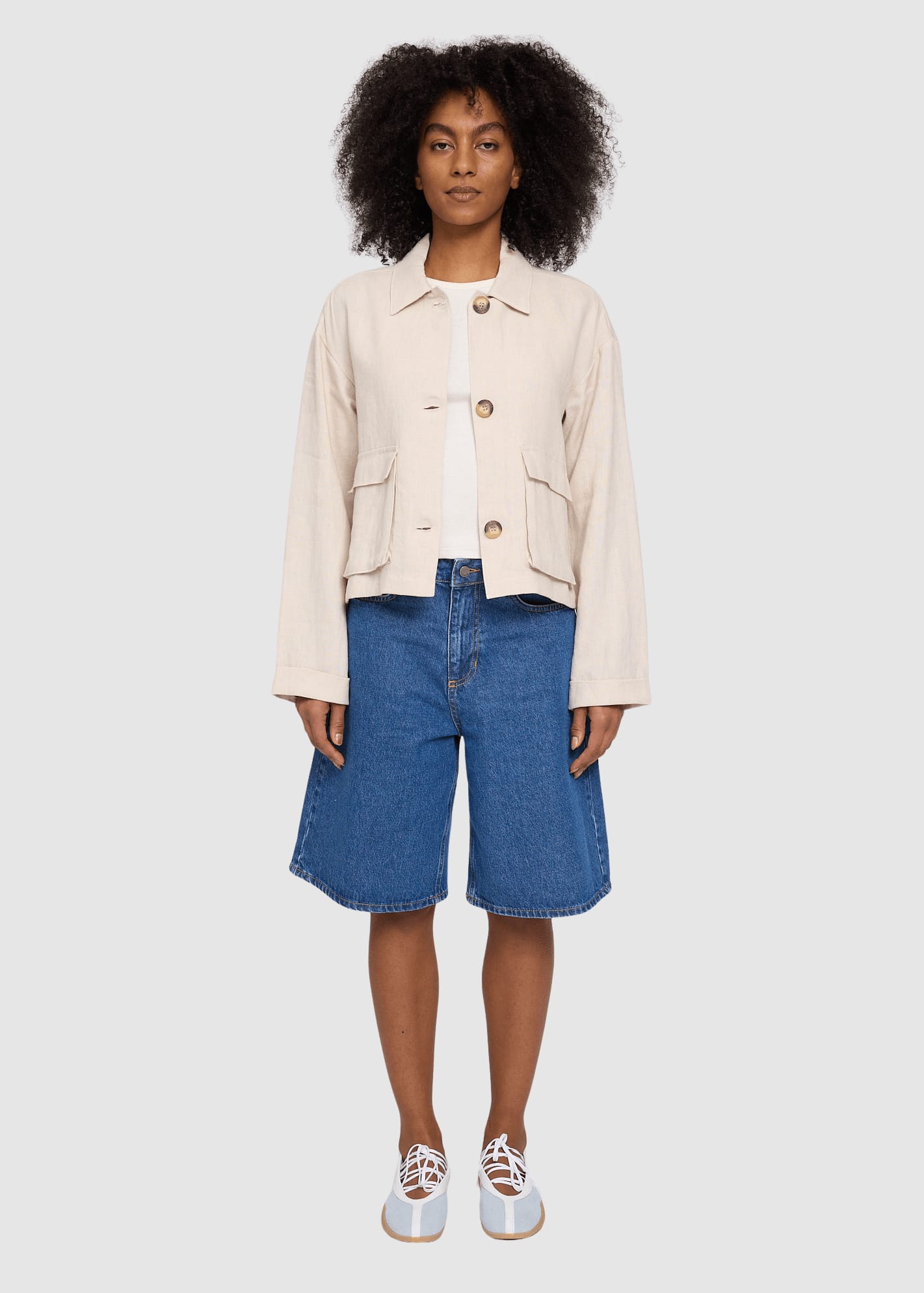Short Linen Jacket Moon