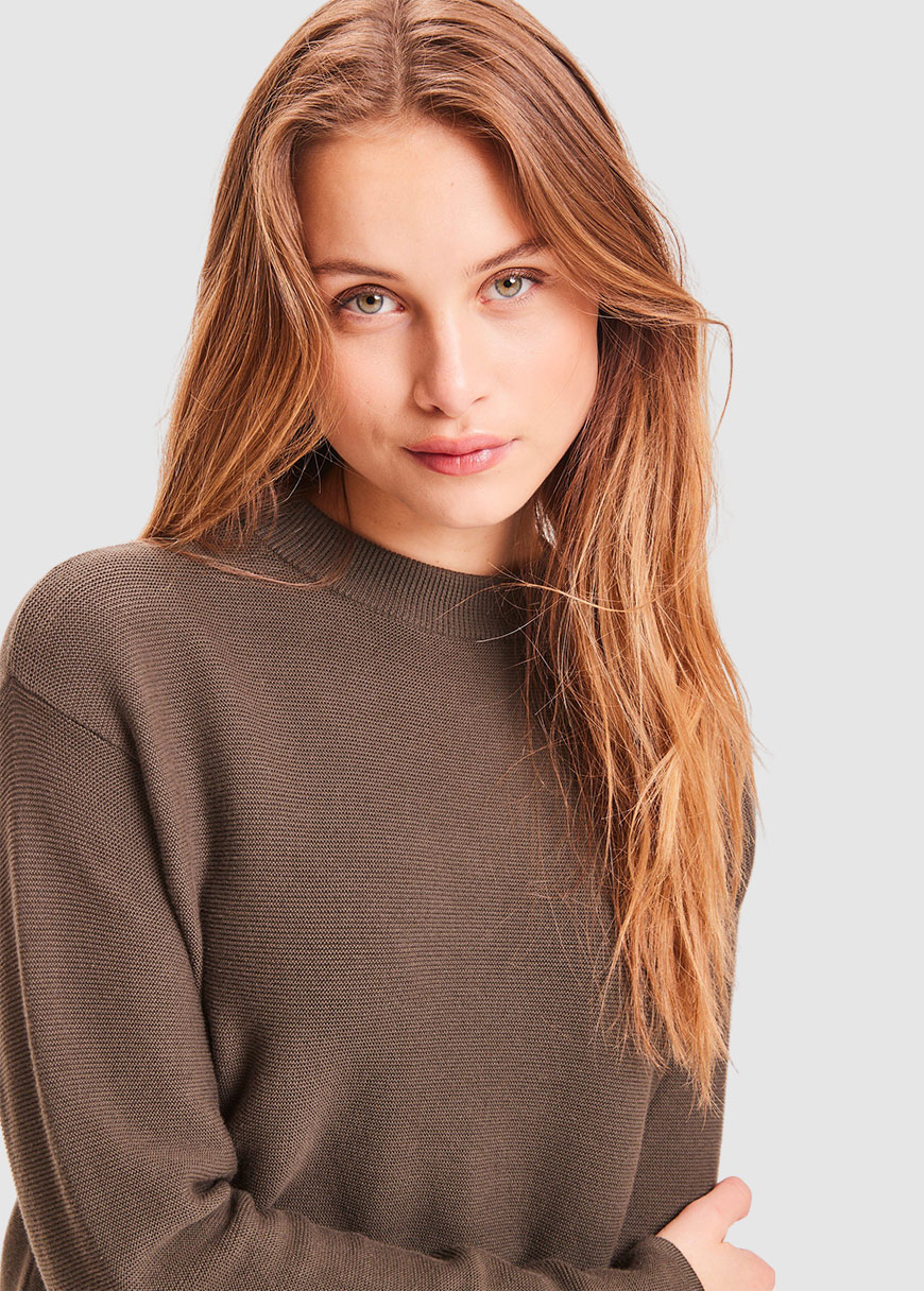Myrthe Basic Cotton Mock Neck Myrthe Basic Cotton Mock Neck