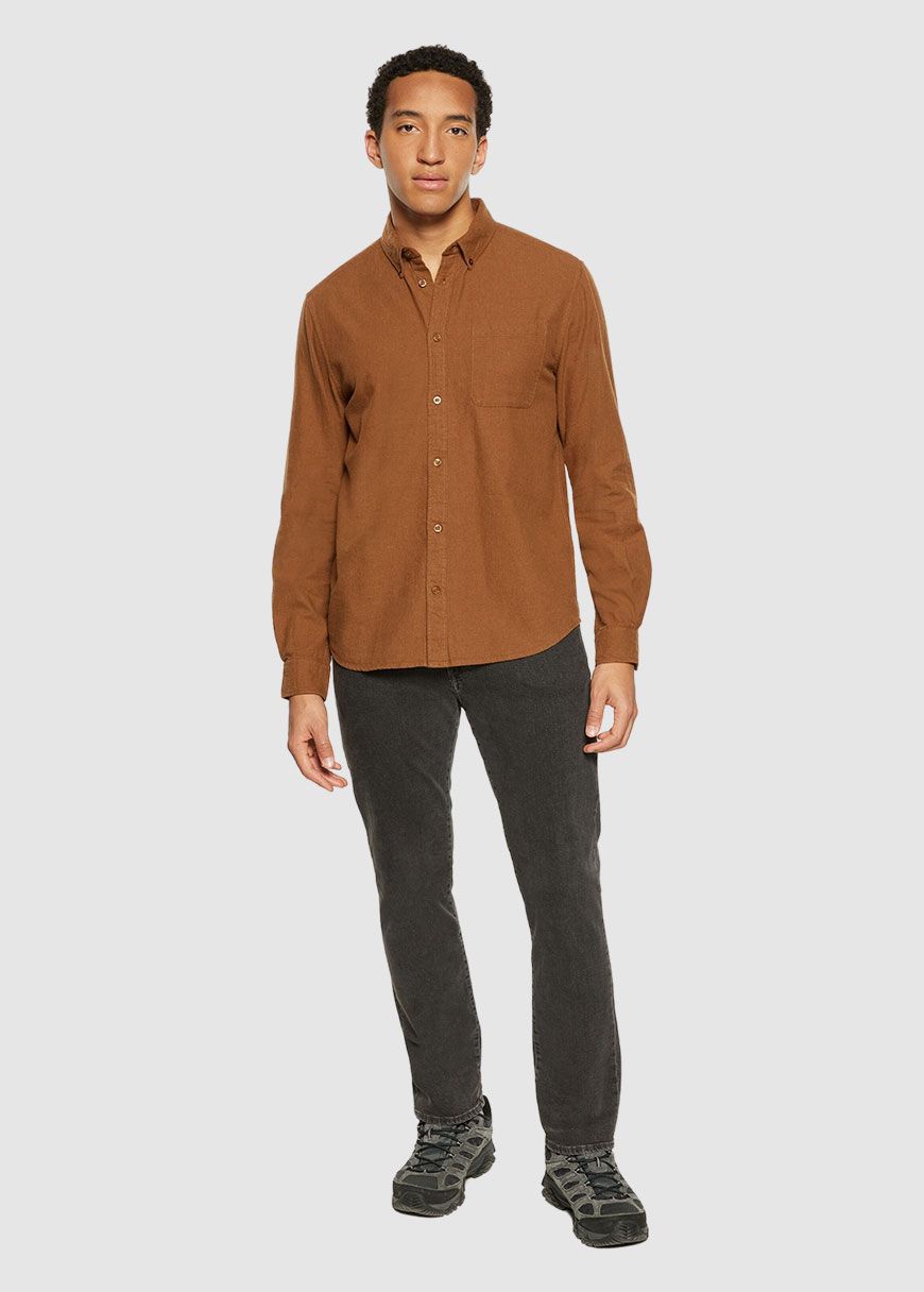 Regular Fit Melangé Flannel Shirt Regular Fit Melangé Flannel Shirt