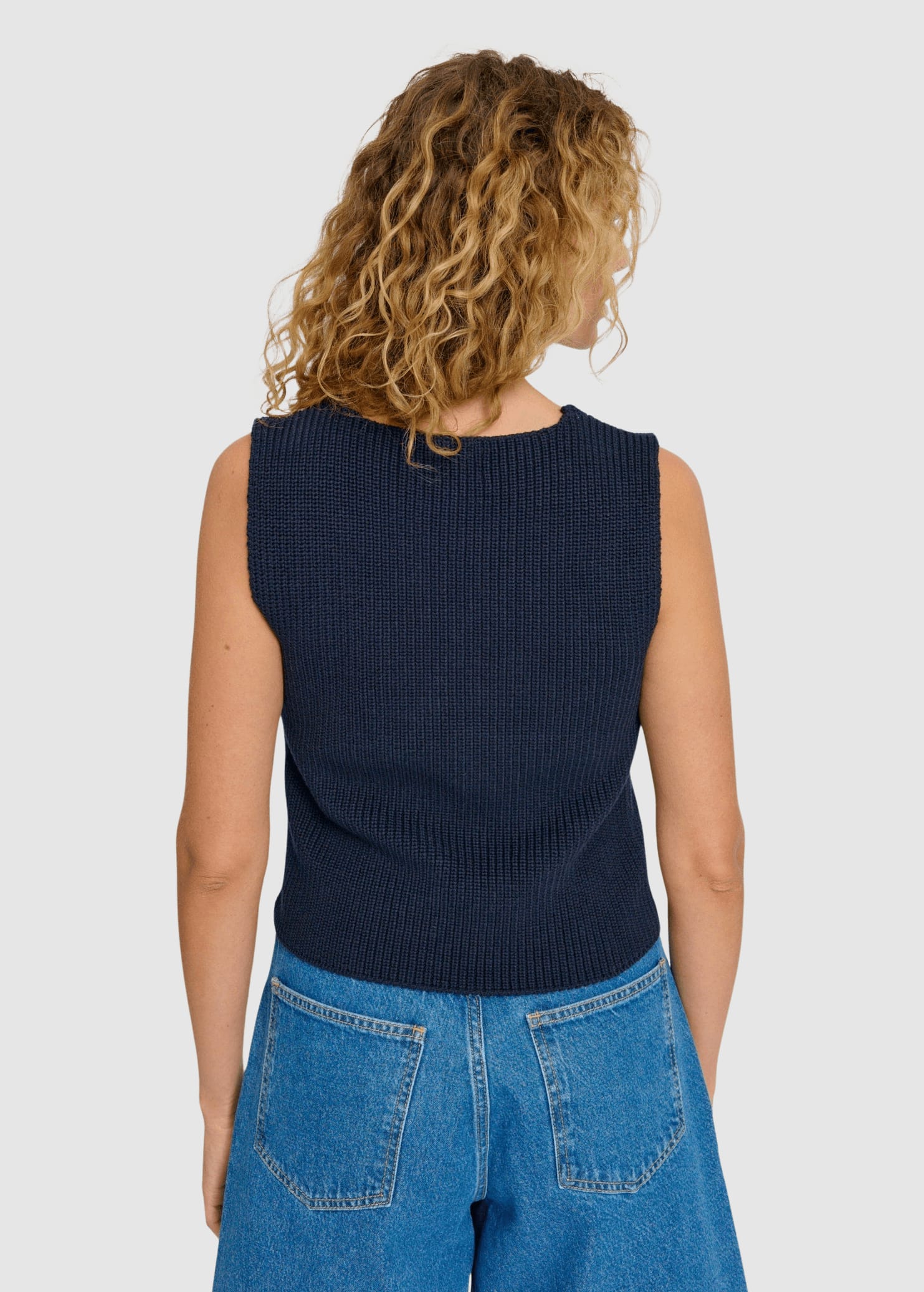 Knit Vest Indigo