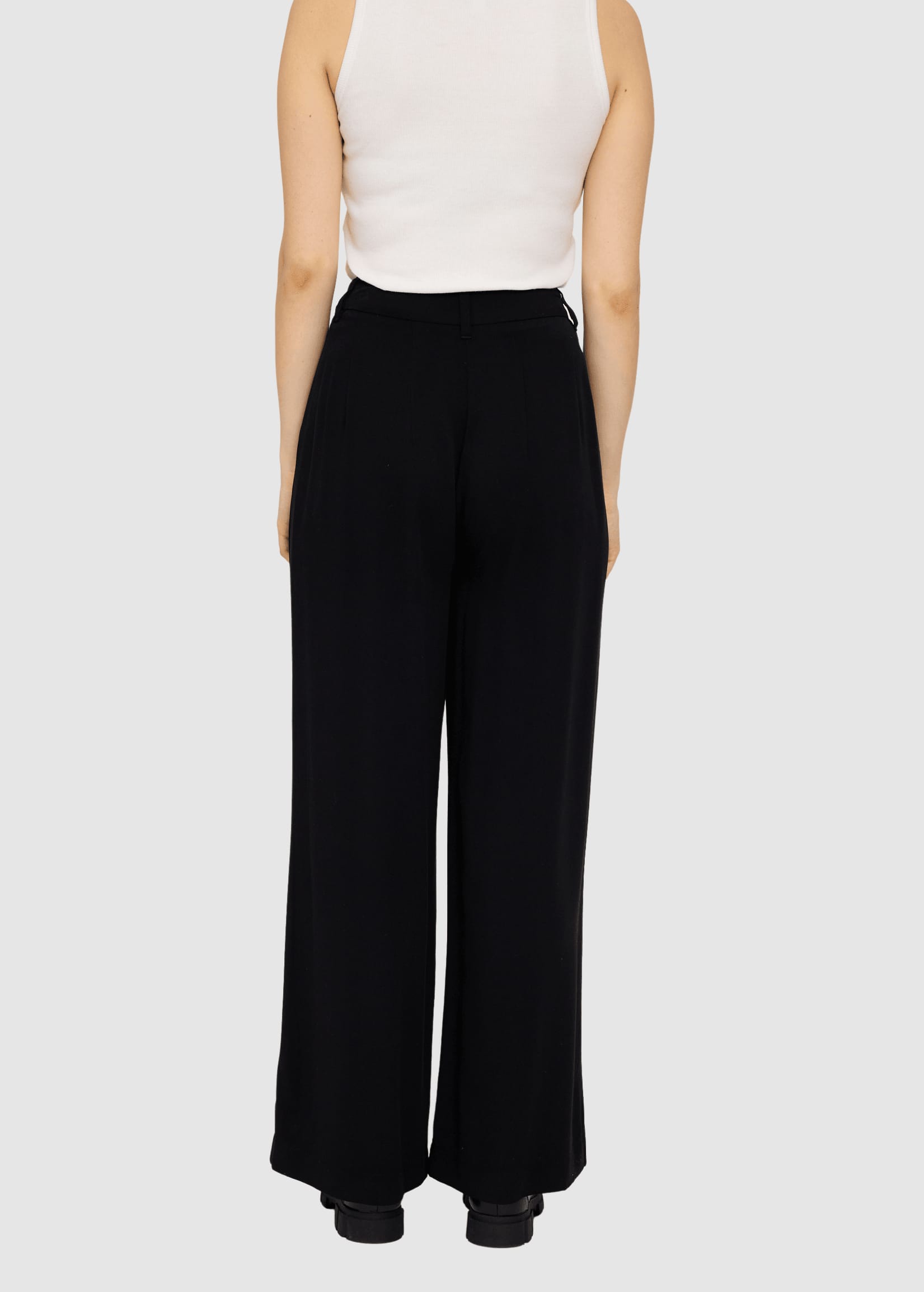 Pleated Viscose Pants Black Pleated Viscose Pants Black