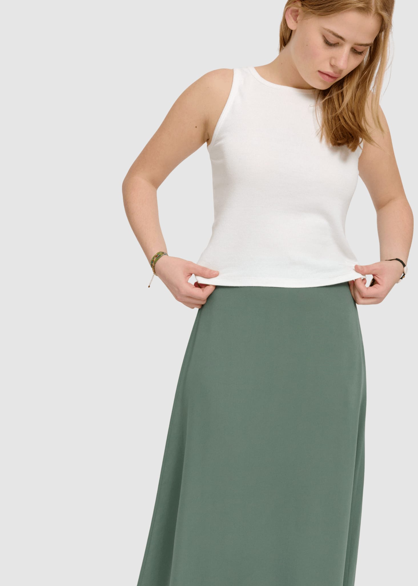 Viscose Midi Skirt Bottle