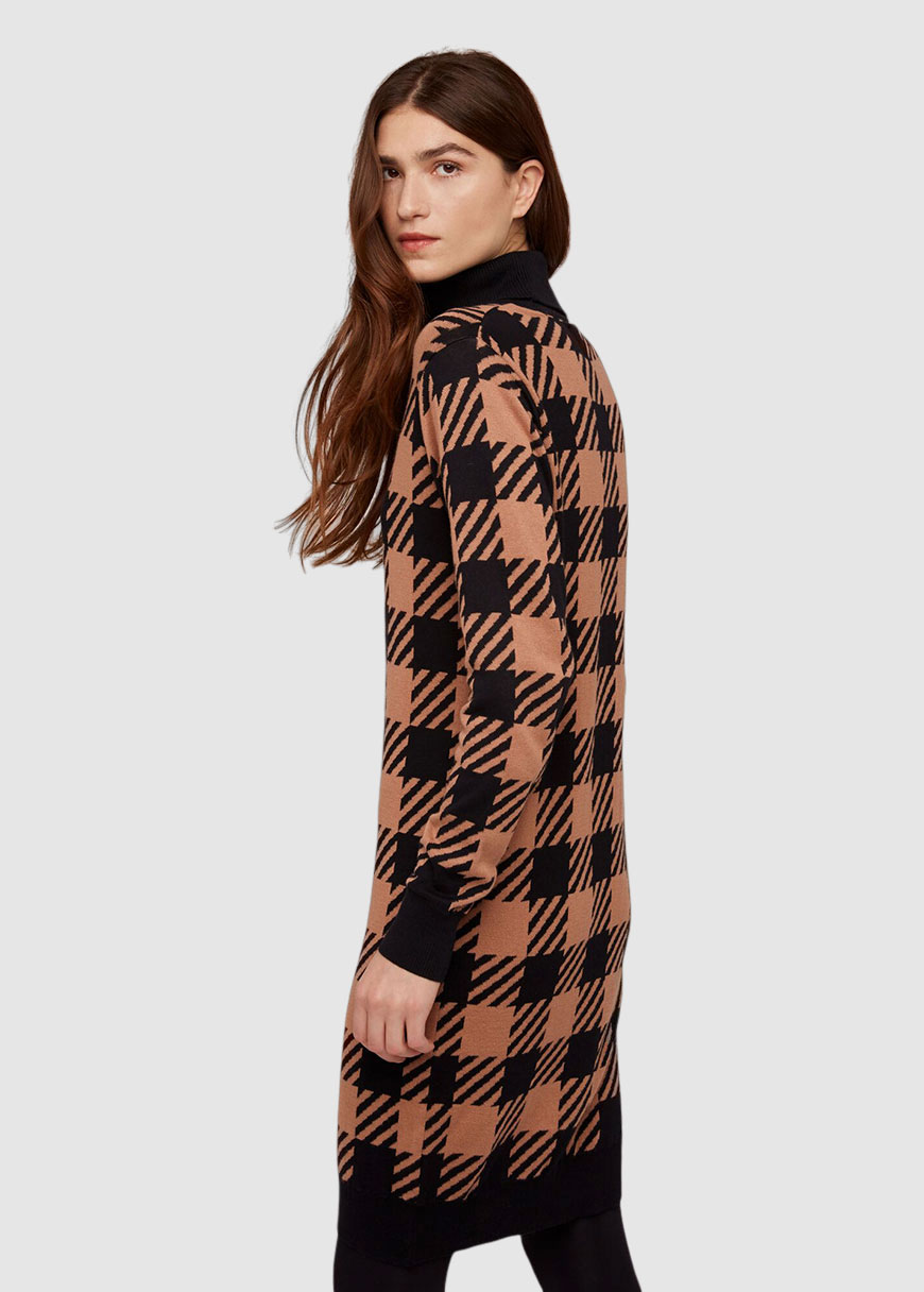 Millie Checked Knitted Dress