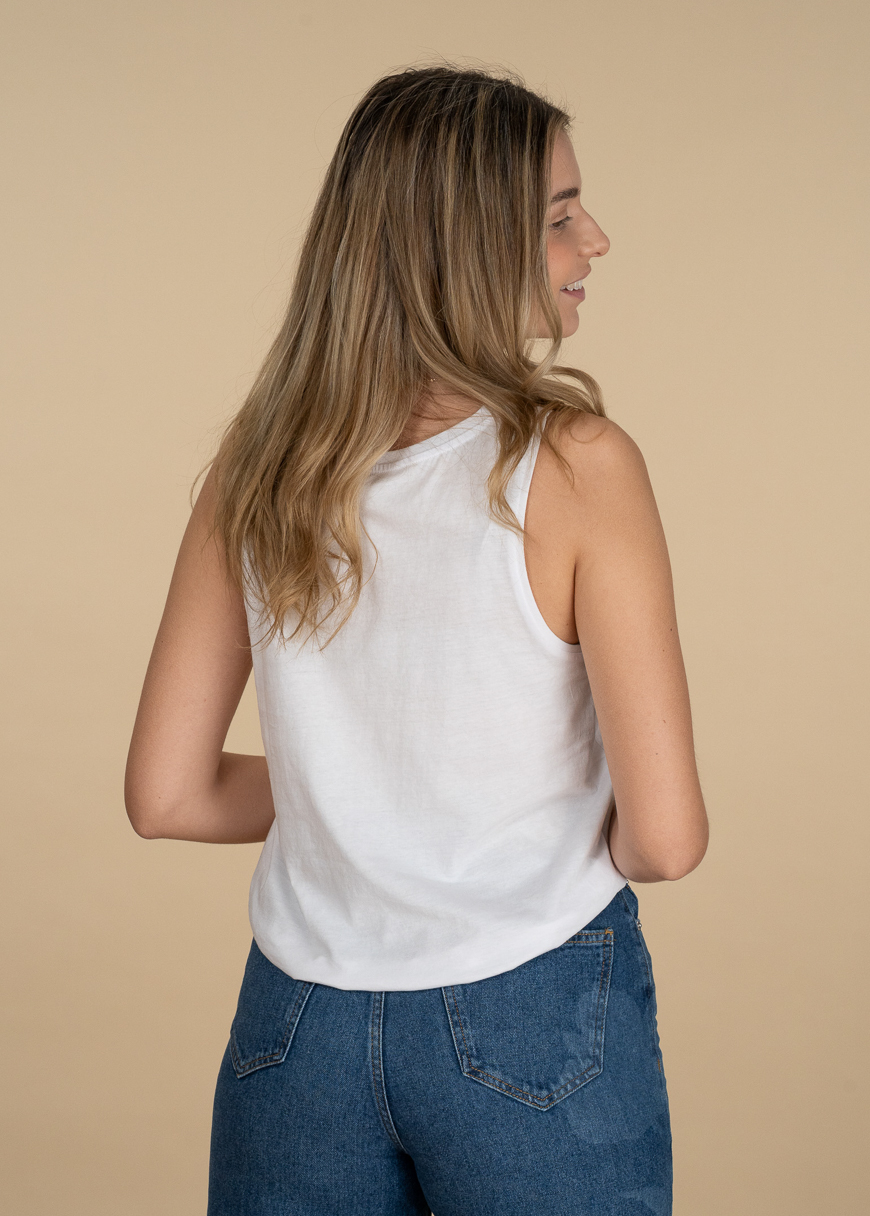 Cropped Oversized Tanktop Woman Cropped Oversized Tanktop Woman