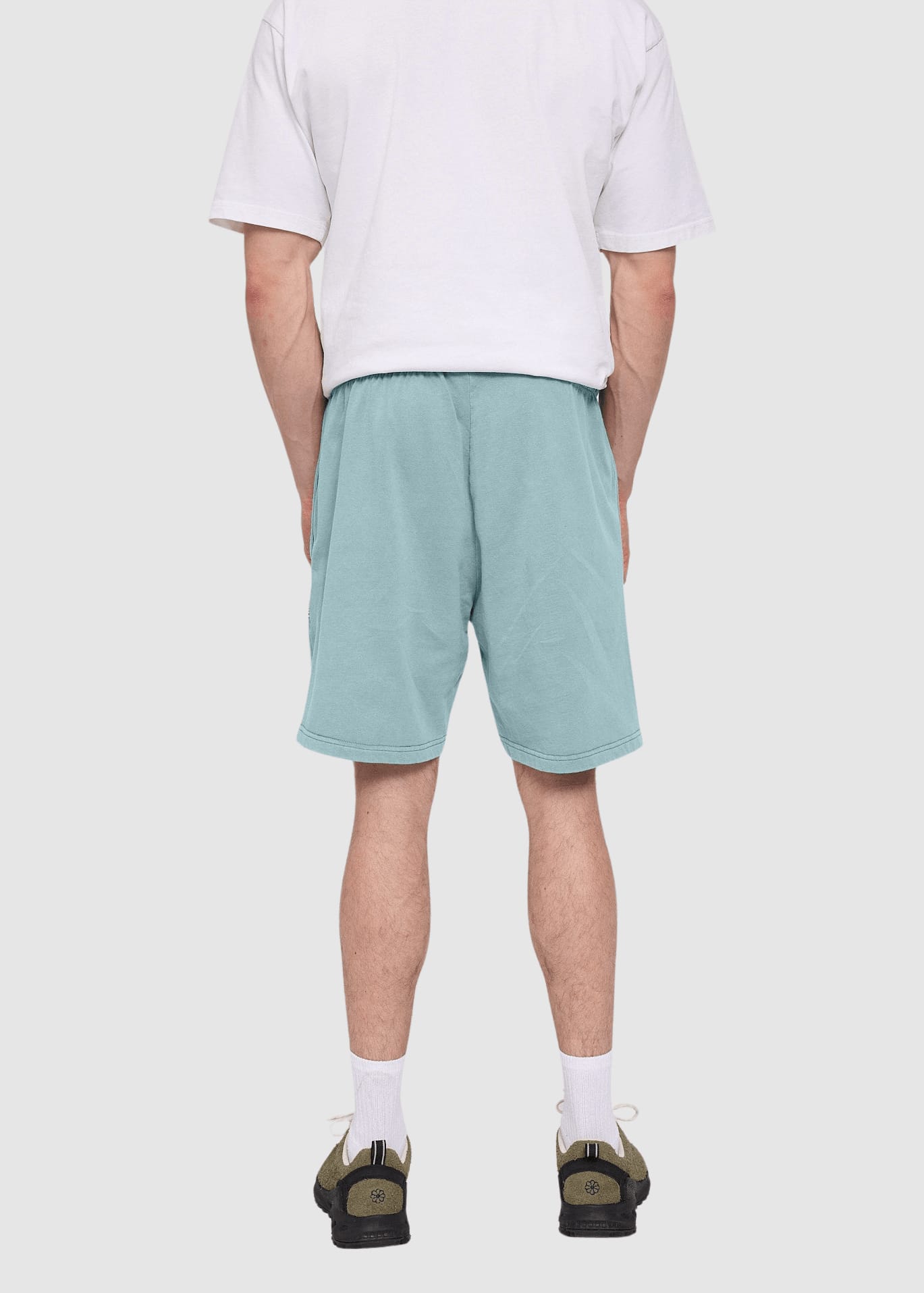 Genderless Natural Dye Sweat Shorts Natural Dye Turquoise