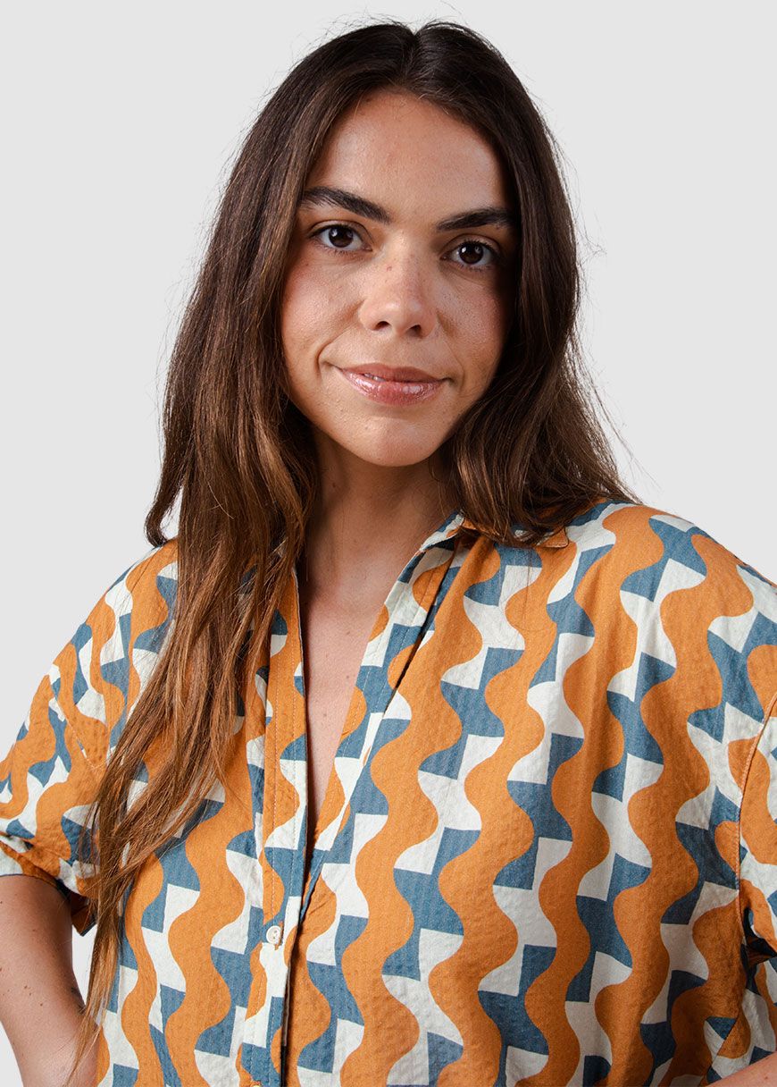 Big Tiles Oversize Cropped Blouse Big Tiles Oversize Cropped Blouse
