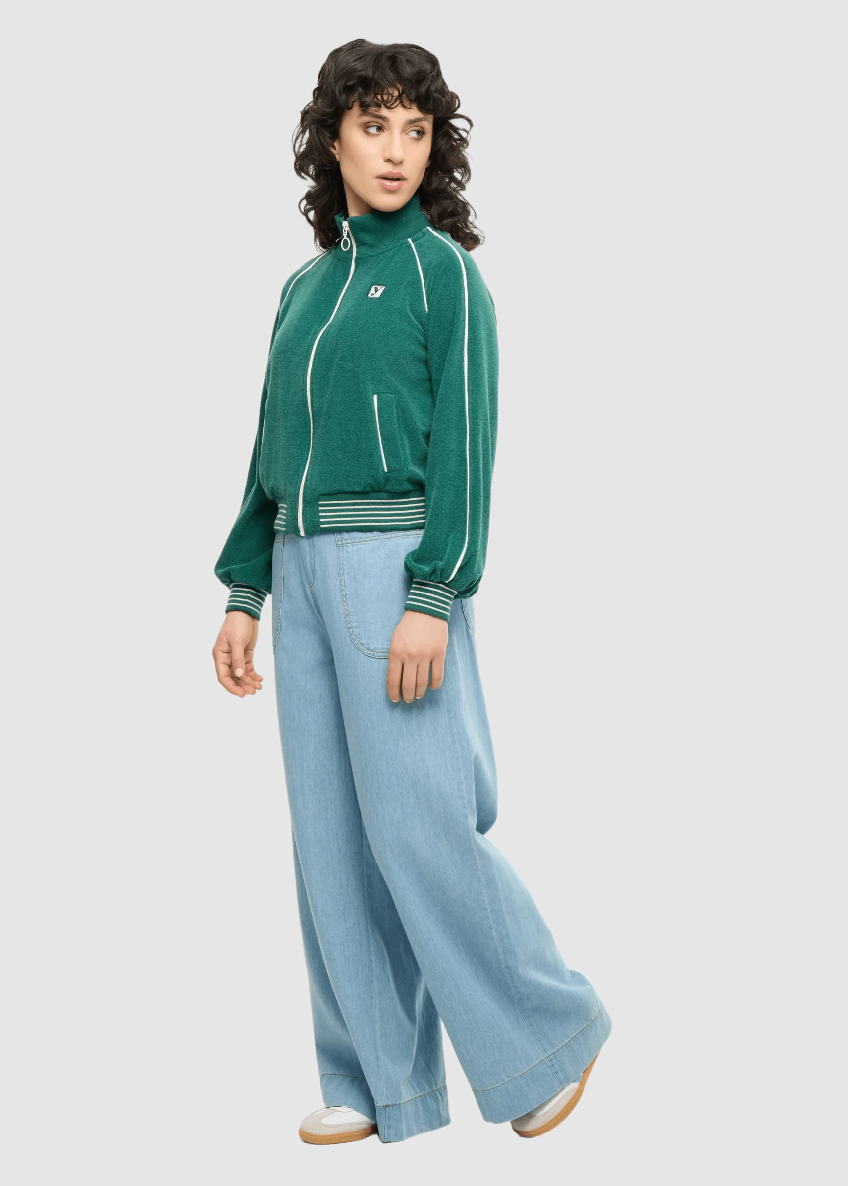 Retro Rally College Jacket Green
