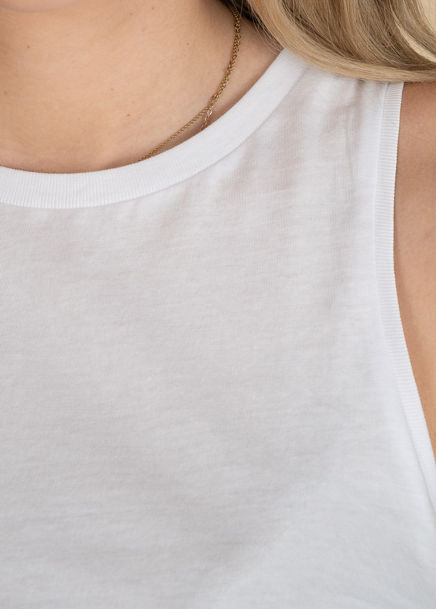 Cropped Oversized Tanktop Woman Cropped Oversized Tanktop Woman